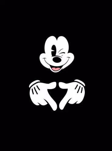 Mickey Wink Heart Hands - cartoon wallpaper for OpersCraft