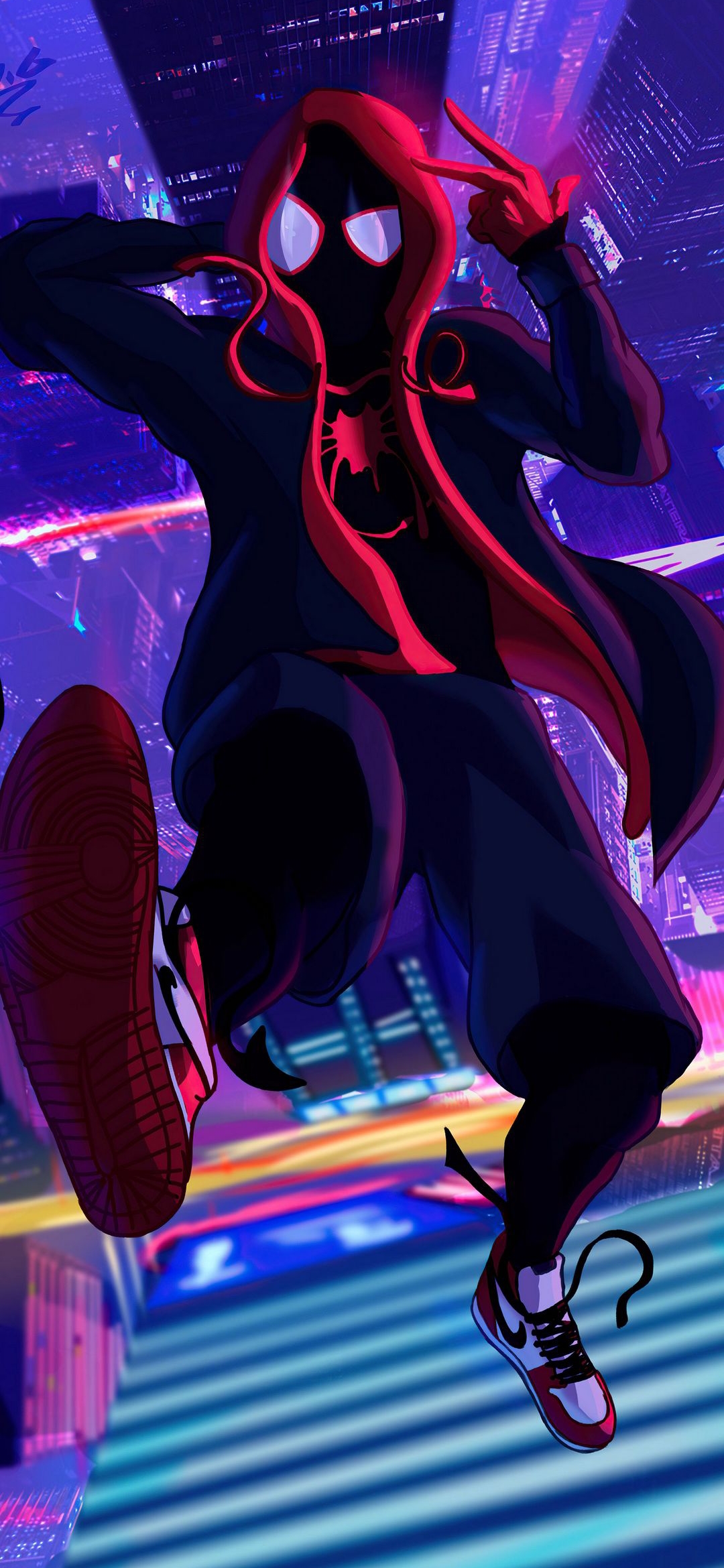 Miles Morales City Jump - spider-man wallpaper for OpersCraft