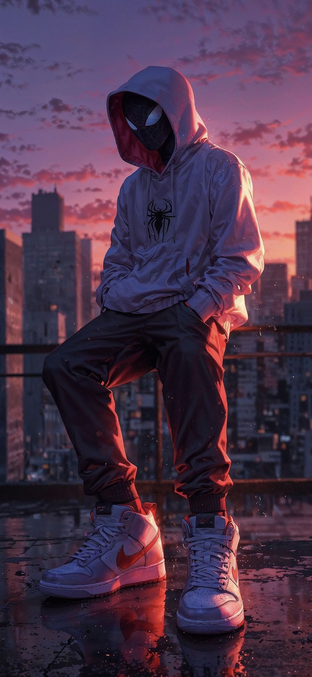 Miles Morales Rooftop View - spider-man wallpaper for OpersCraft