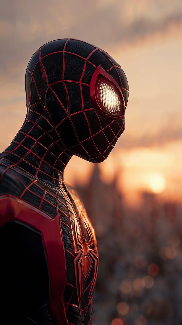 Miles Morales Sunset Vigil - spider-man wallpaper for OpersCraft