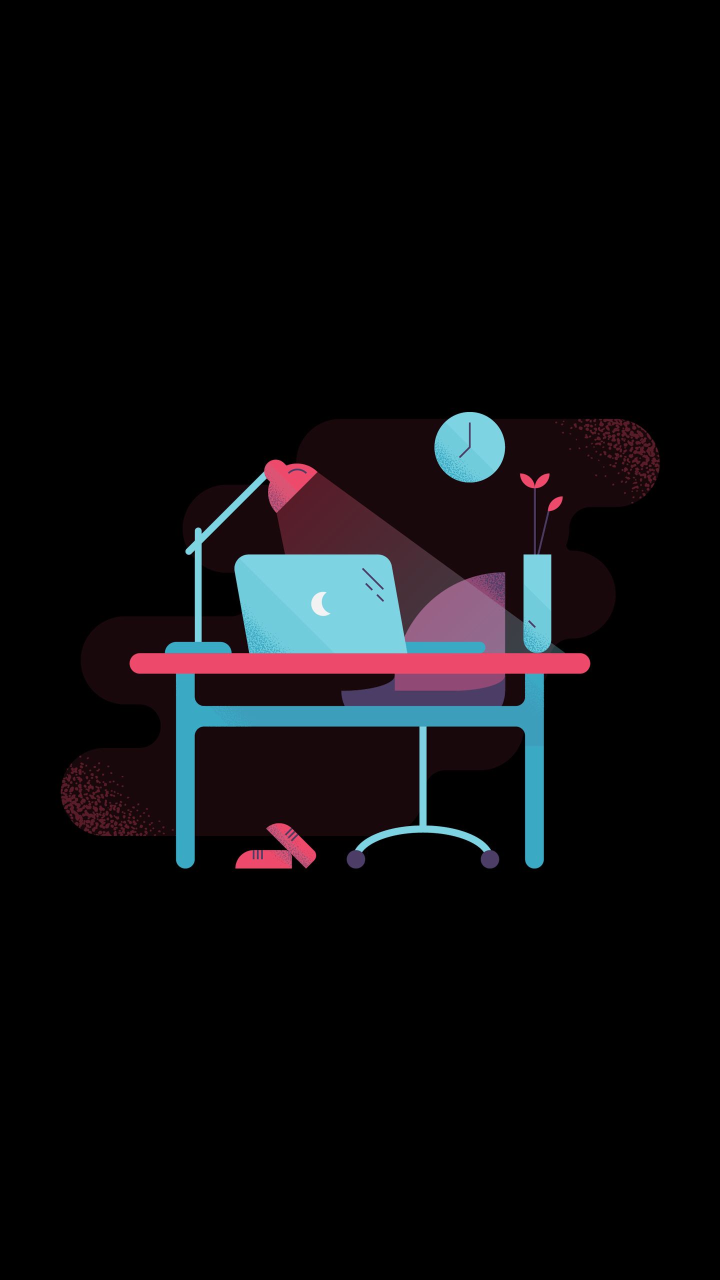 Minimalist Desk Illustration - minimal wallpaper for OpersCraft