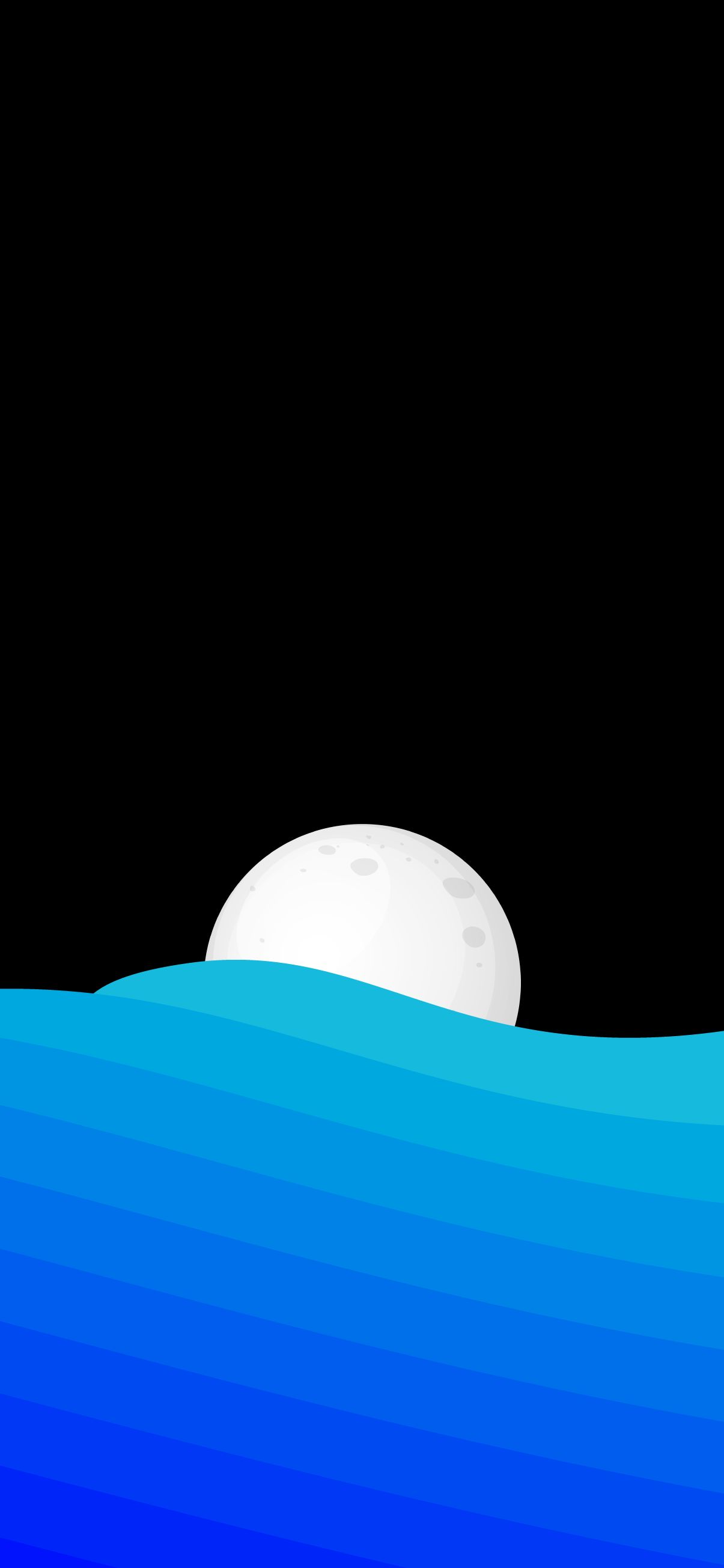 Minimalist Moon Over Water - minimal wallpaper for OpersCraft
