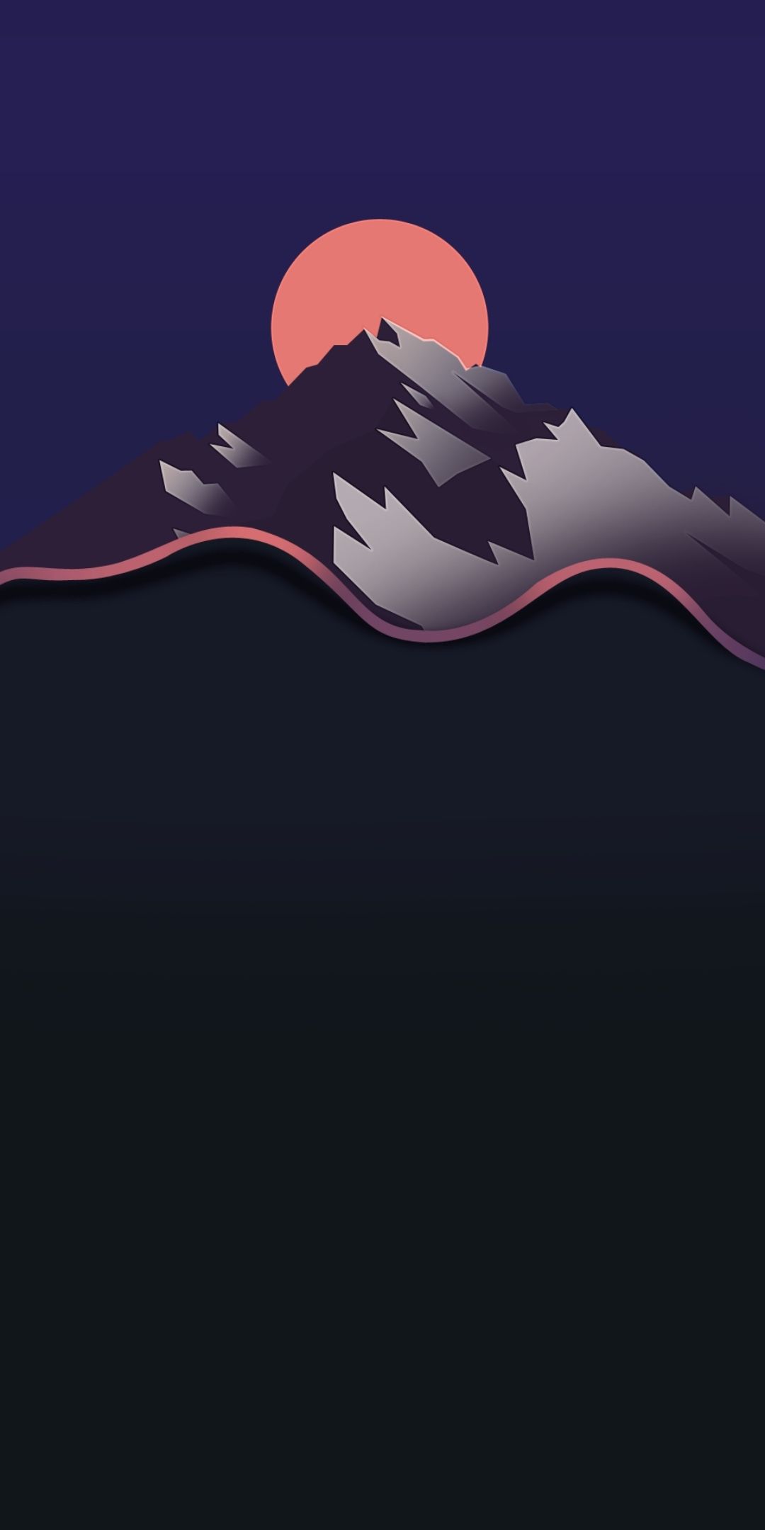 Minimalist Mountain Sunset - random wallpaper for OpersCraft