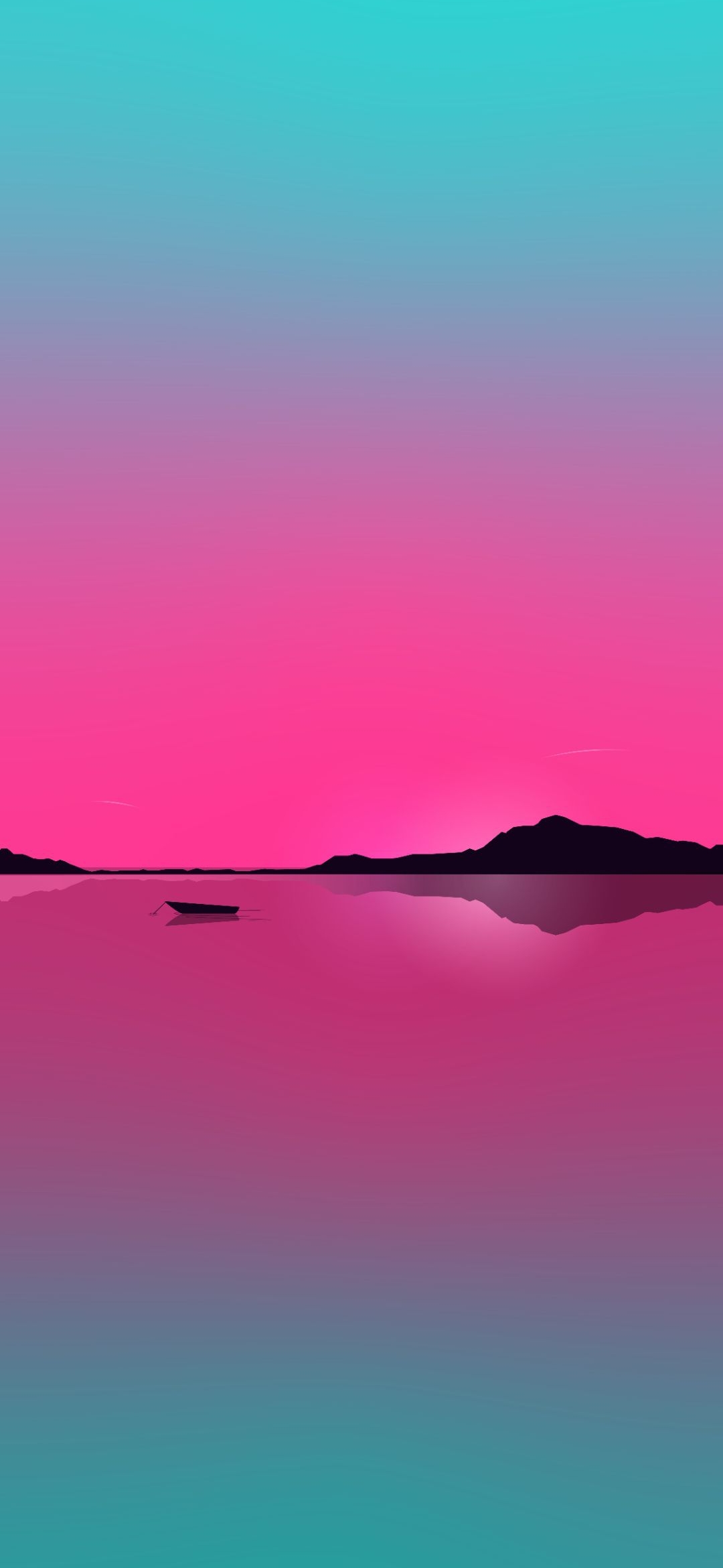 Minimalist Sunset Lake - minimal wallpaper for OpersCraft