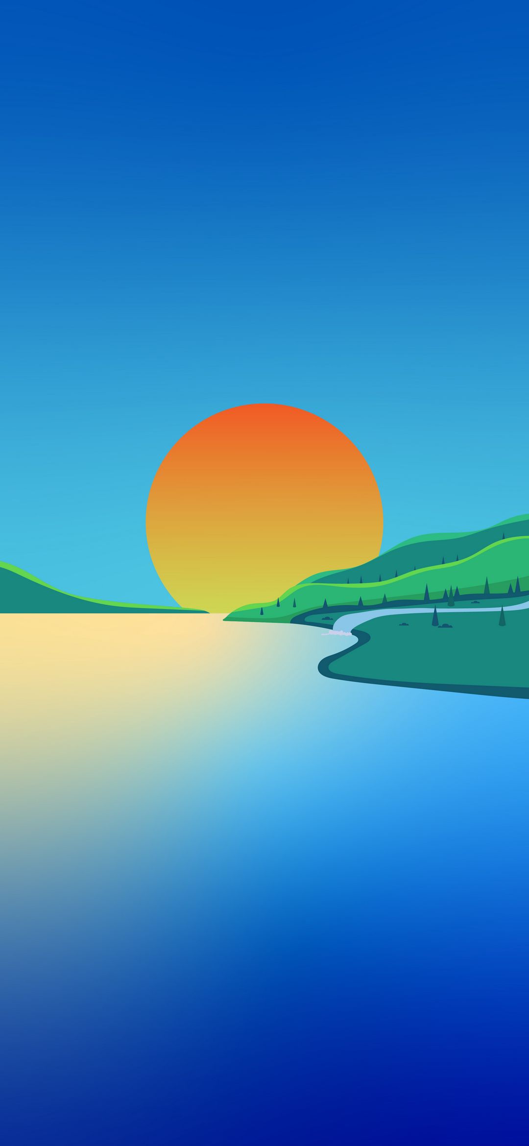Minimalist Sunset Landscape - landscape wallpaper for OpersCraft