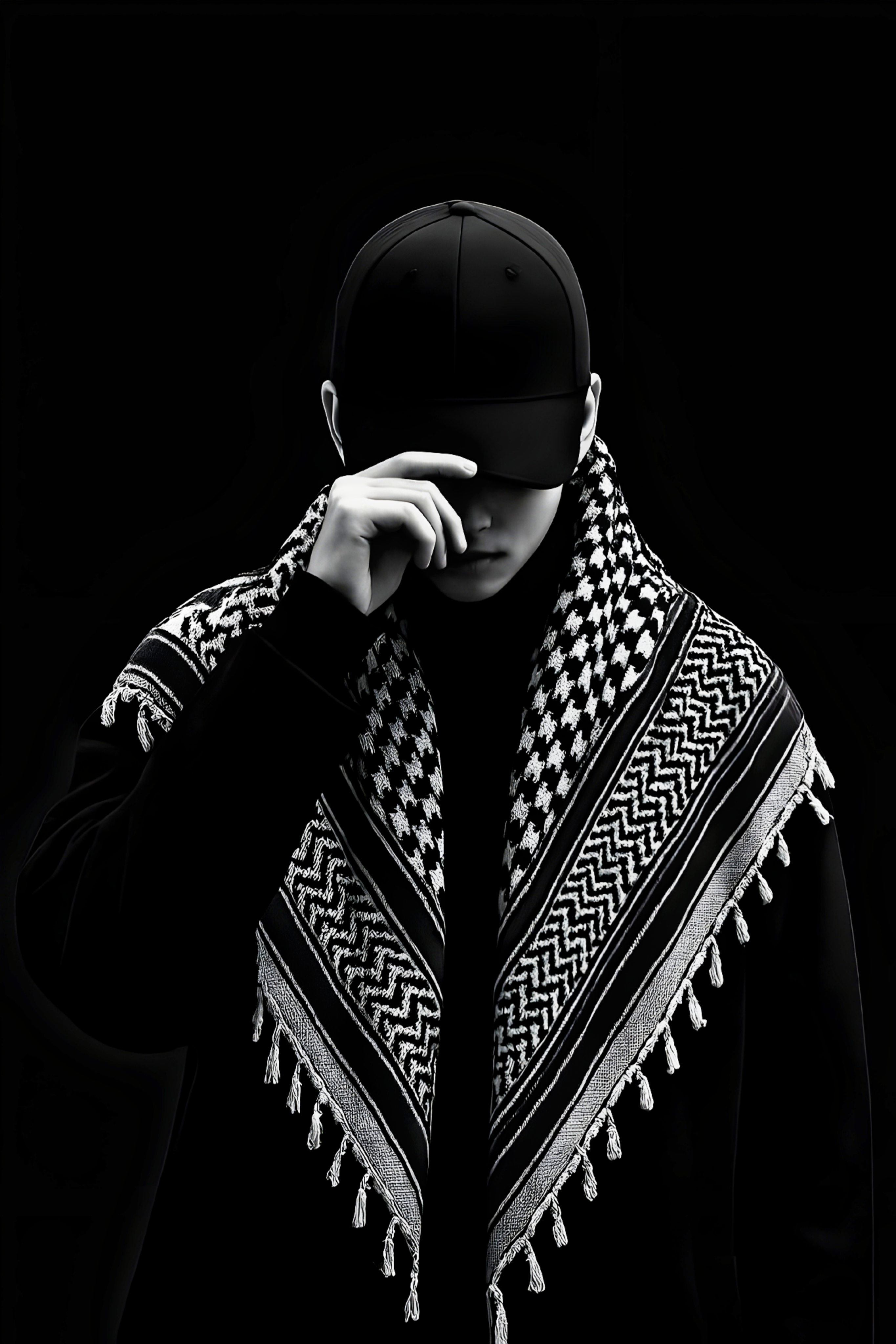Monochromatic Keffiyeh Portrait - ghetto wallpaper for OpersCraft