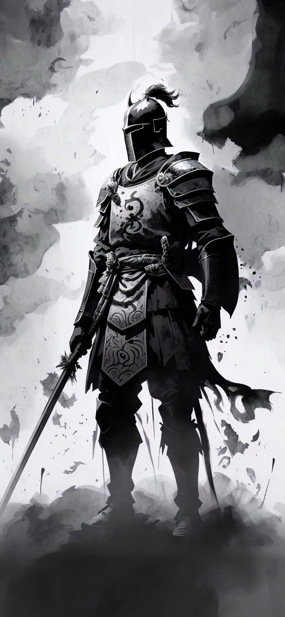 Monochrome Armored Warrior - warrior wallpaper for OpersCraft