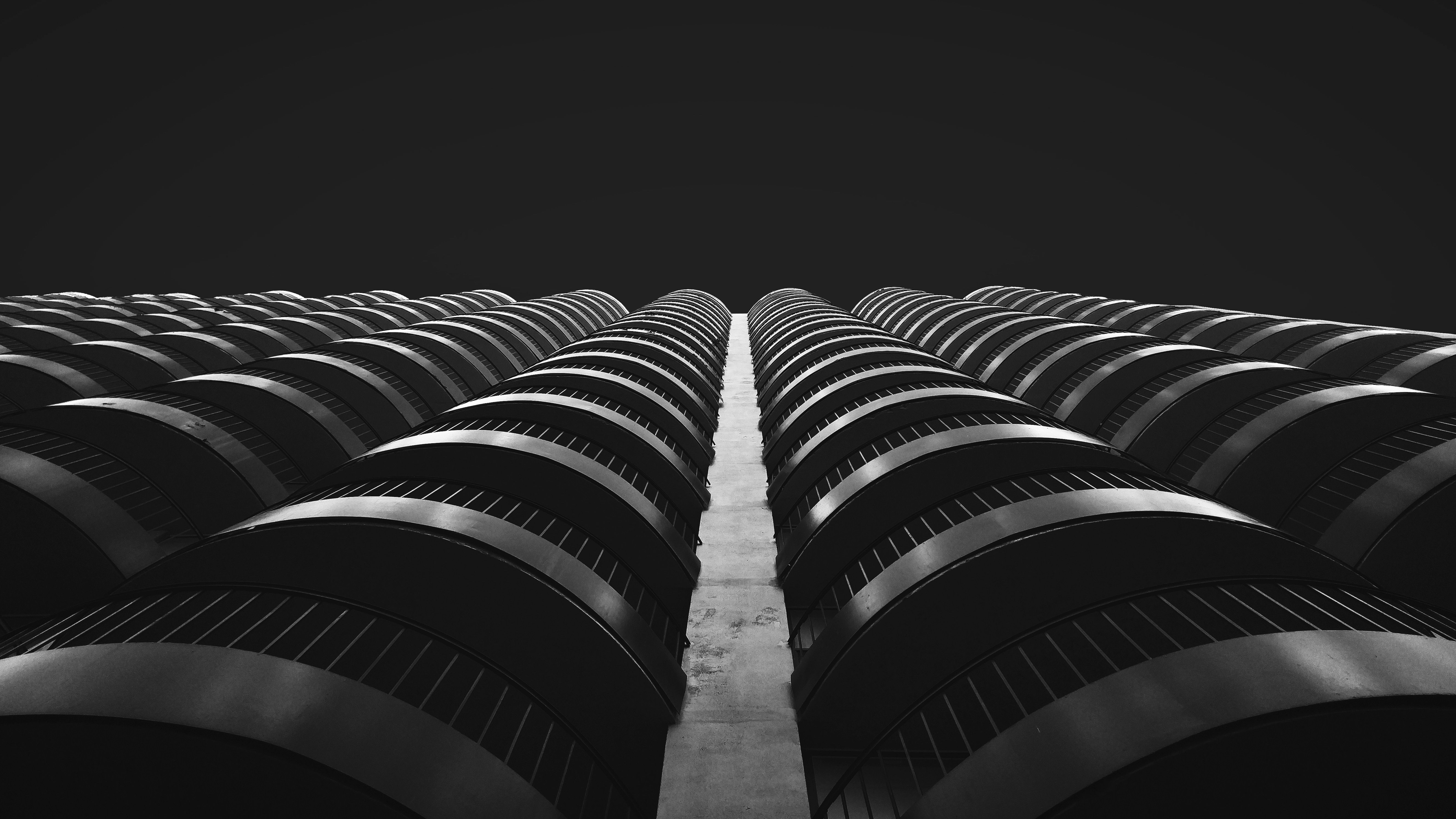 Monochrome Balcony Rows - architecture wallpaper for OpersCraft