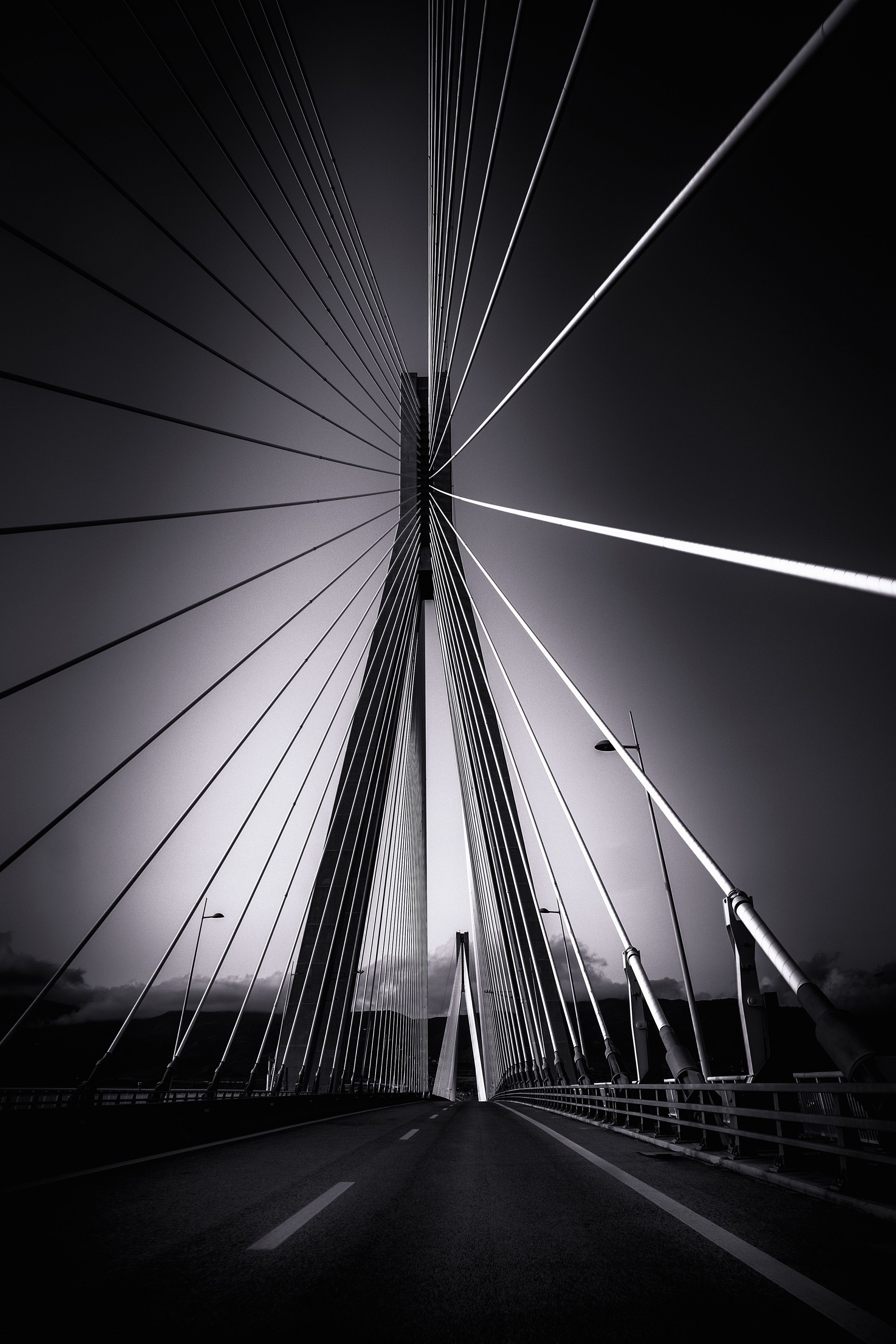 Monochrome Bridge Cables - architecture wallpaper for OpersCraft