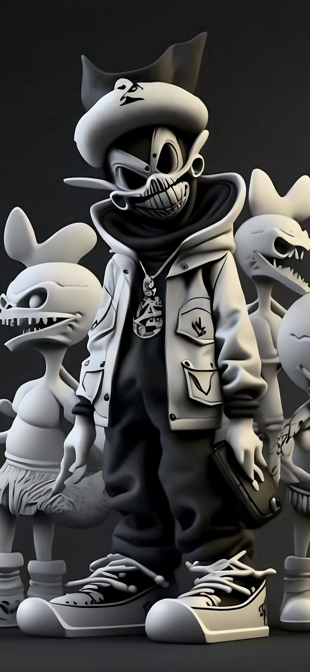 Monochrome Cartoon Crew - cartoon wallpaper for OpersCraft