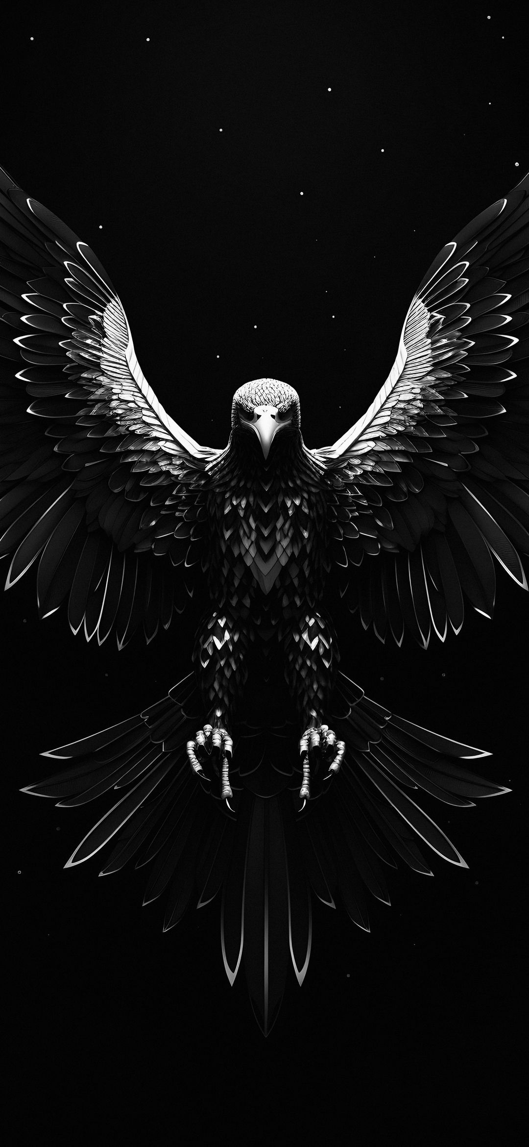 Monochrome Eagle Spread - animals wallpaper for OpersCraft