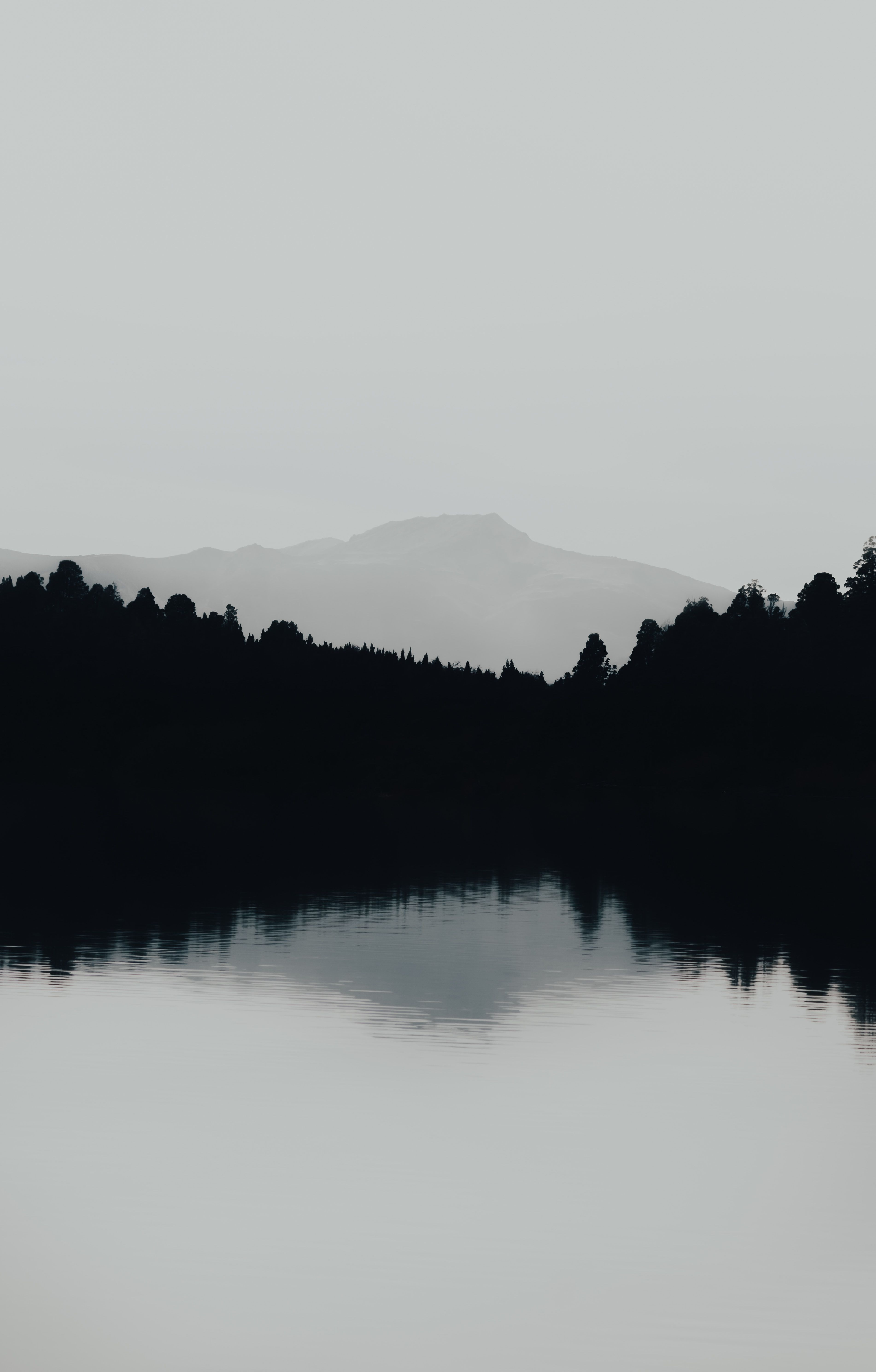 Monochrome Lake Reflection - lake wallpaper for OpersCraft