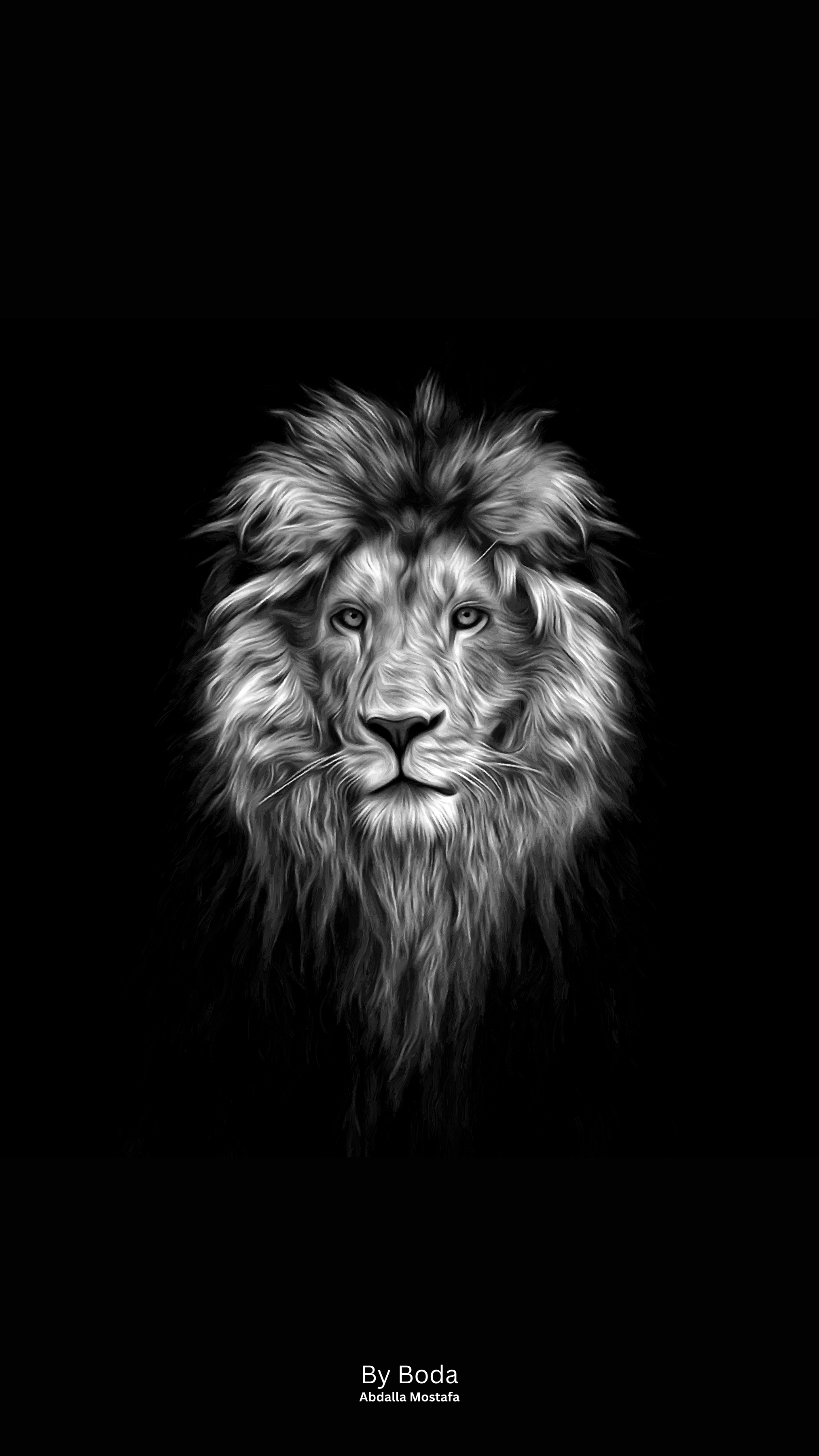 Monochrome Lion Portrait - lion wallpaper for OpersCraft