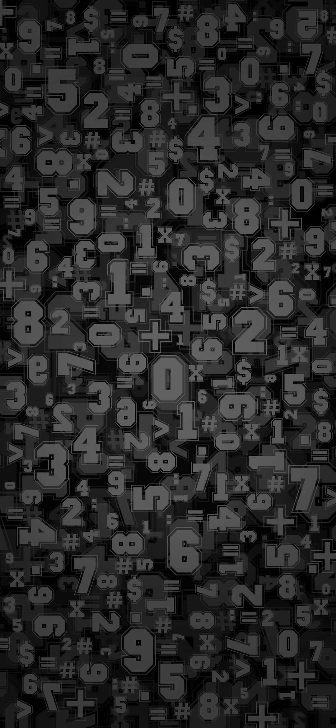 Monochrome Math Symbols - abstract wallpaper for OpersCraft