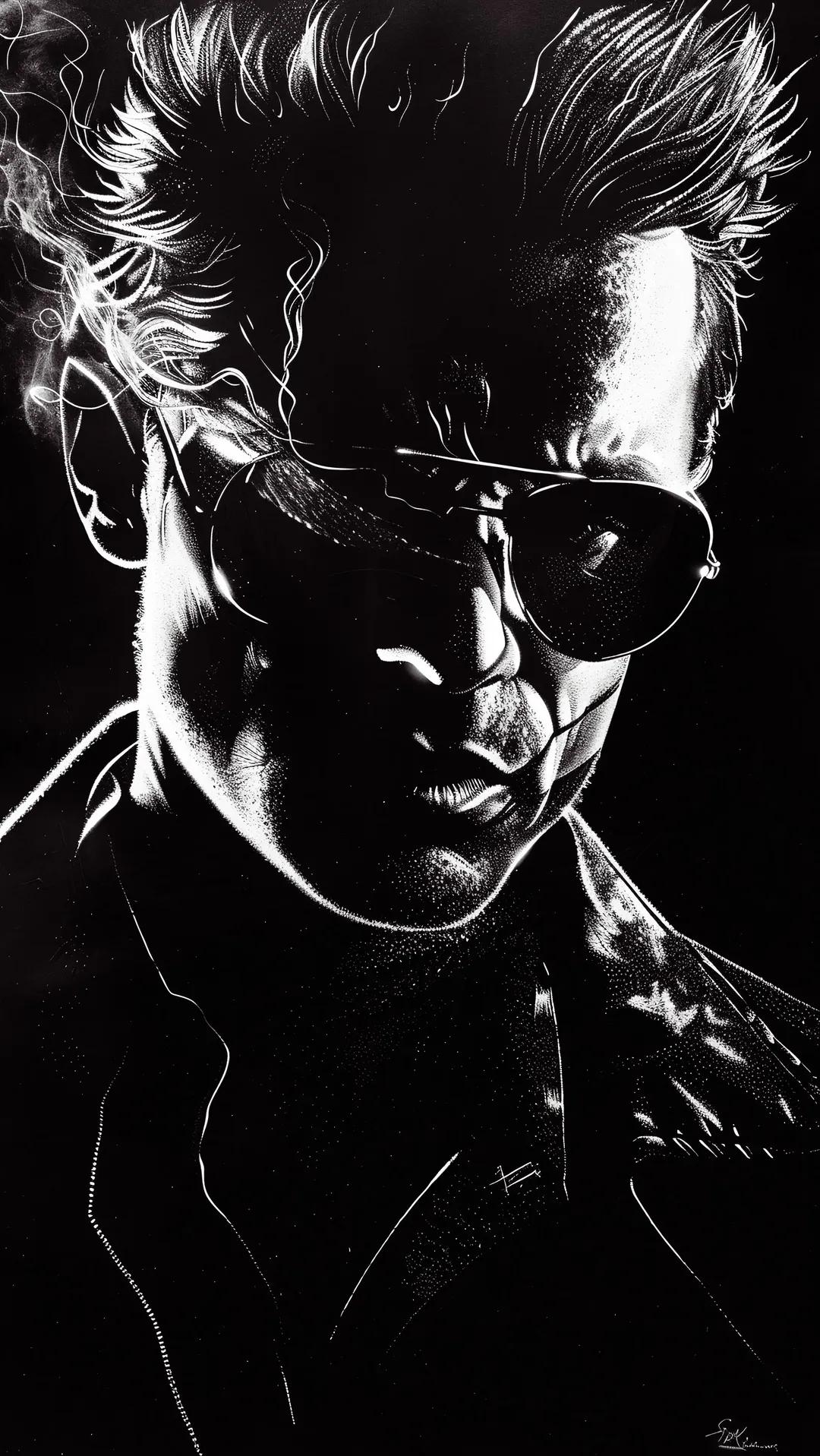 Monochrome Noir Portrait - random wallpaper for OpersCraft