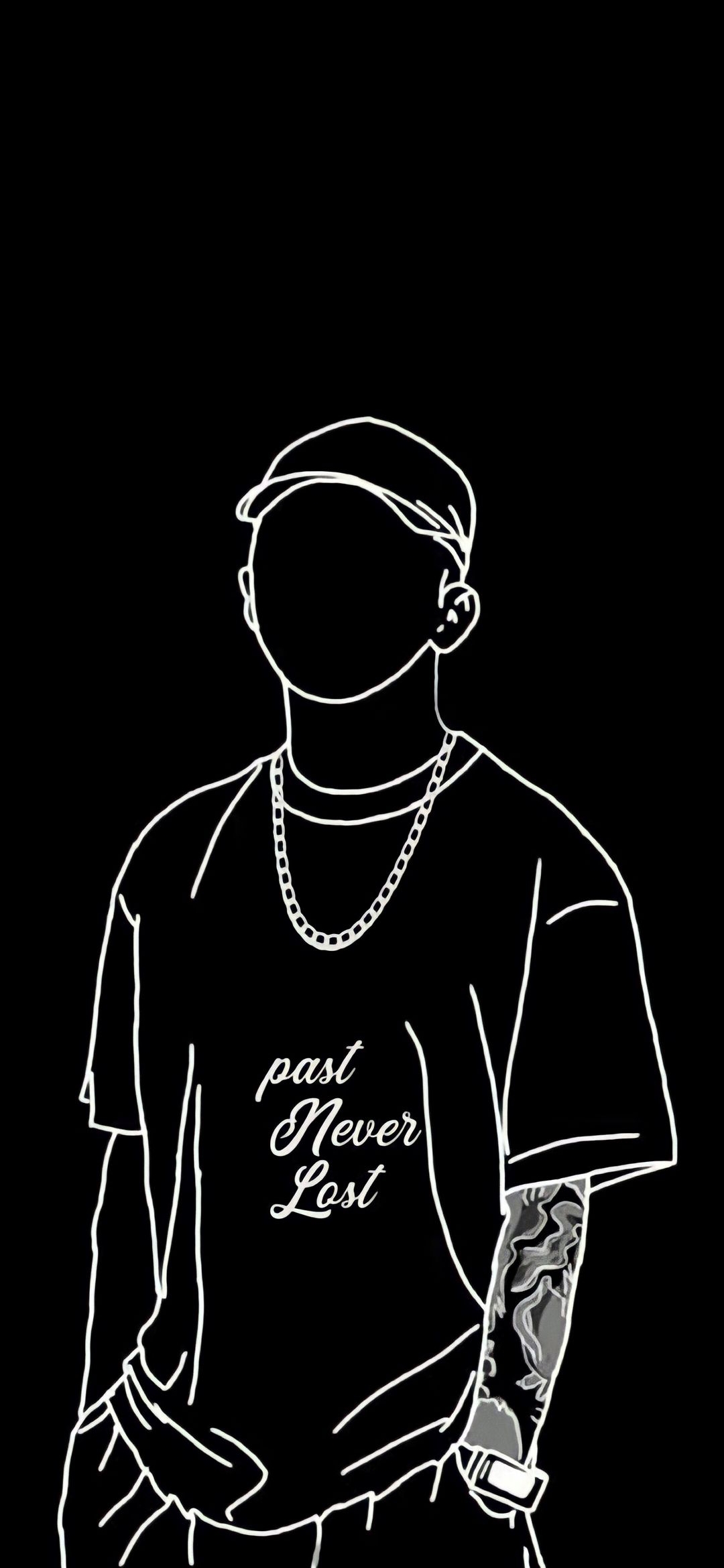 Monochrome Outline Portrait - dope wallpaper for OpersCraft