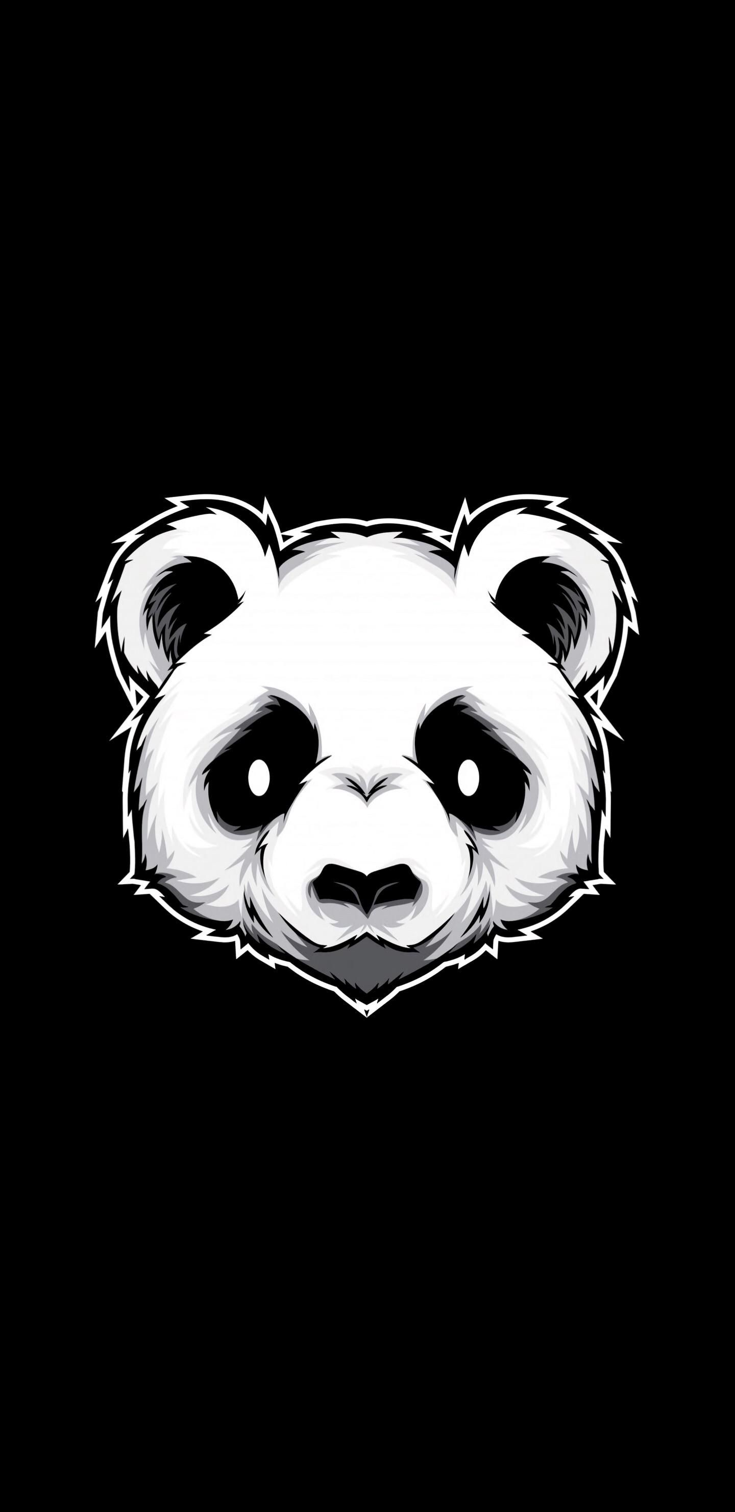 Monochrome Panda Portrait - random wallpaper for OpersCraft