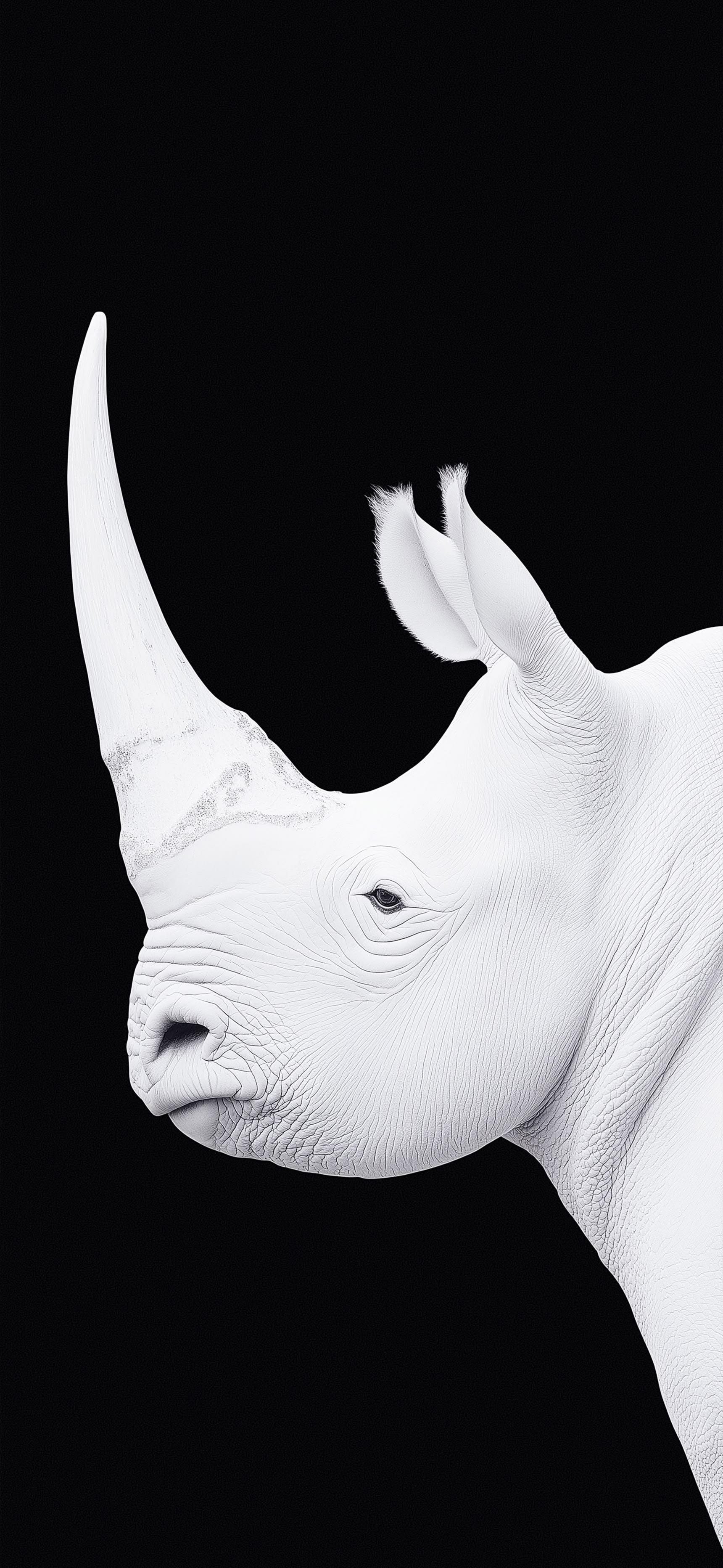 Monochrome Rhino Portrait - random wallpaper for OpersCraft