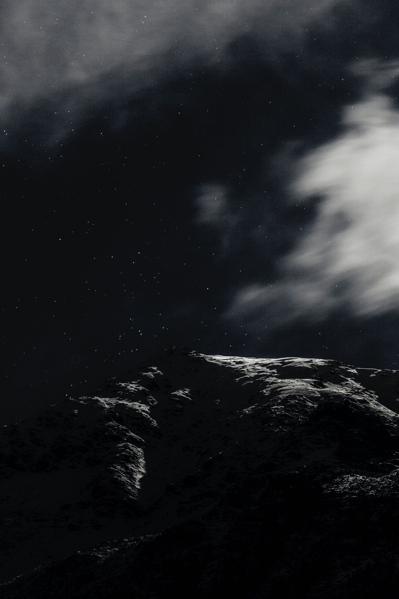 Moonlit Mountain Vista - landscape wallpaper for OpersCraft