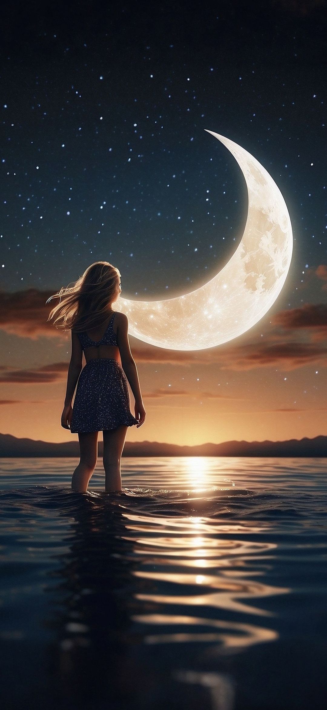 Moonlit Ocean Dream - fantasy wallpaper for OpersCraft