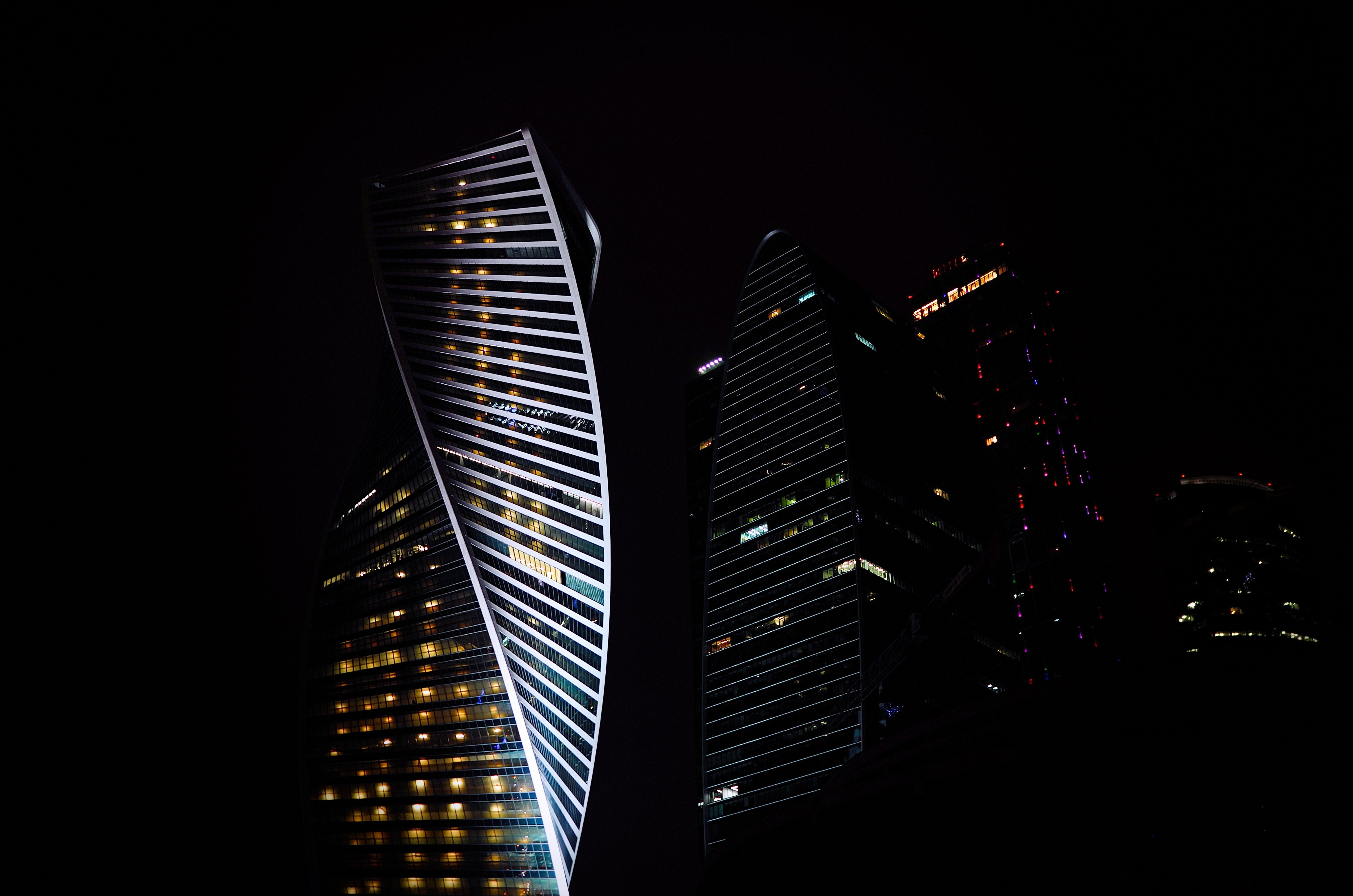 Moscow City at Night - city wallpaper for OpersCraft