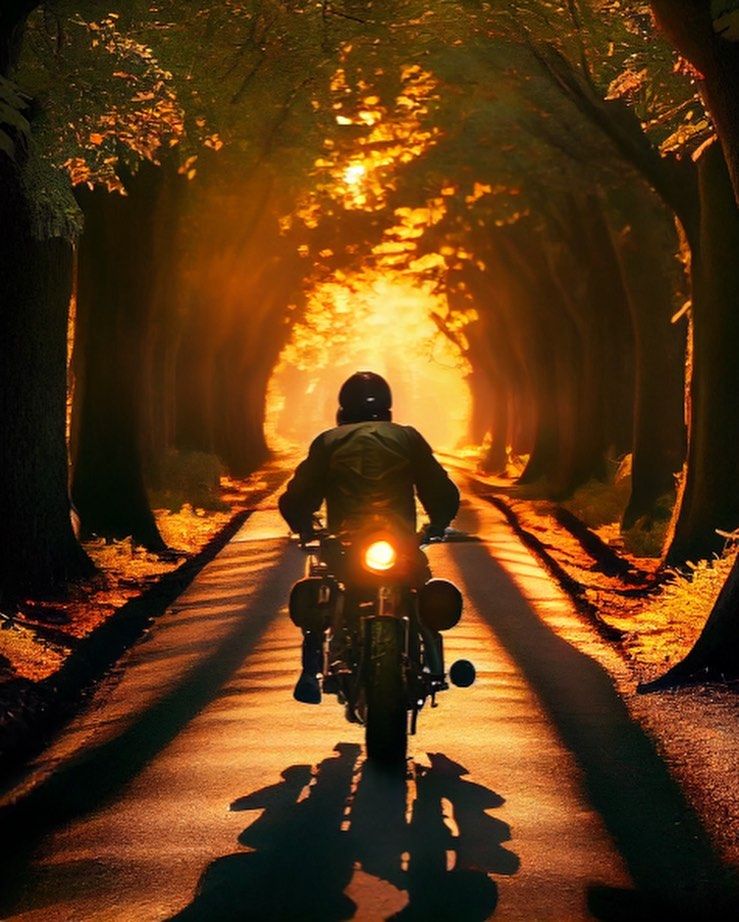 Motorcycle Golden Road - motorcycle wallpaper for OpersCraft