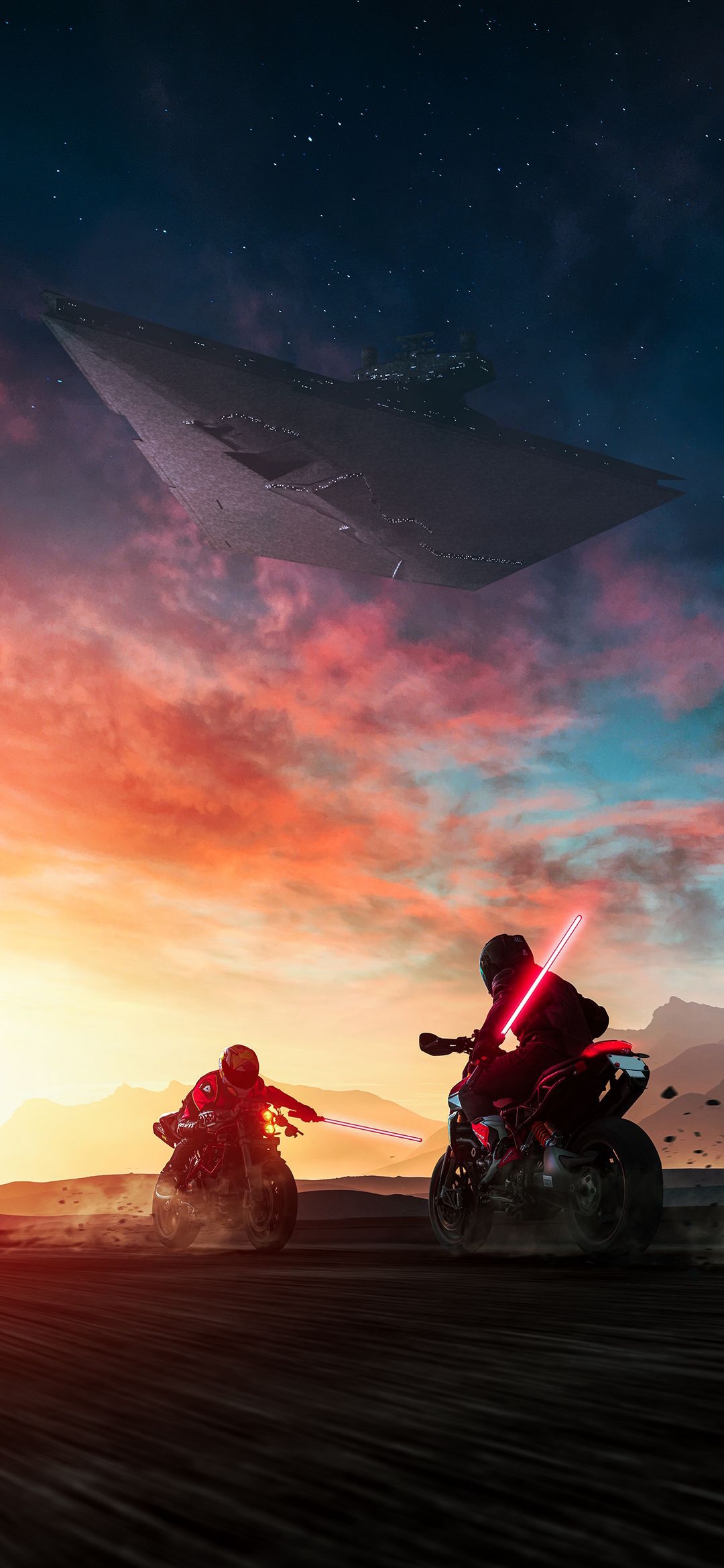 Motorcycle Lightsaber Duel - star wars wallpaper for OpersCraft