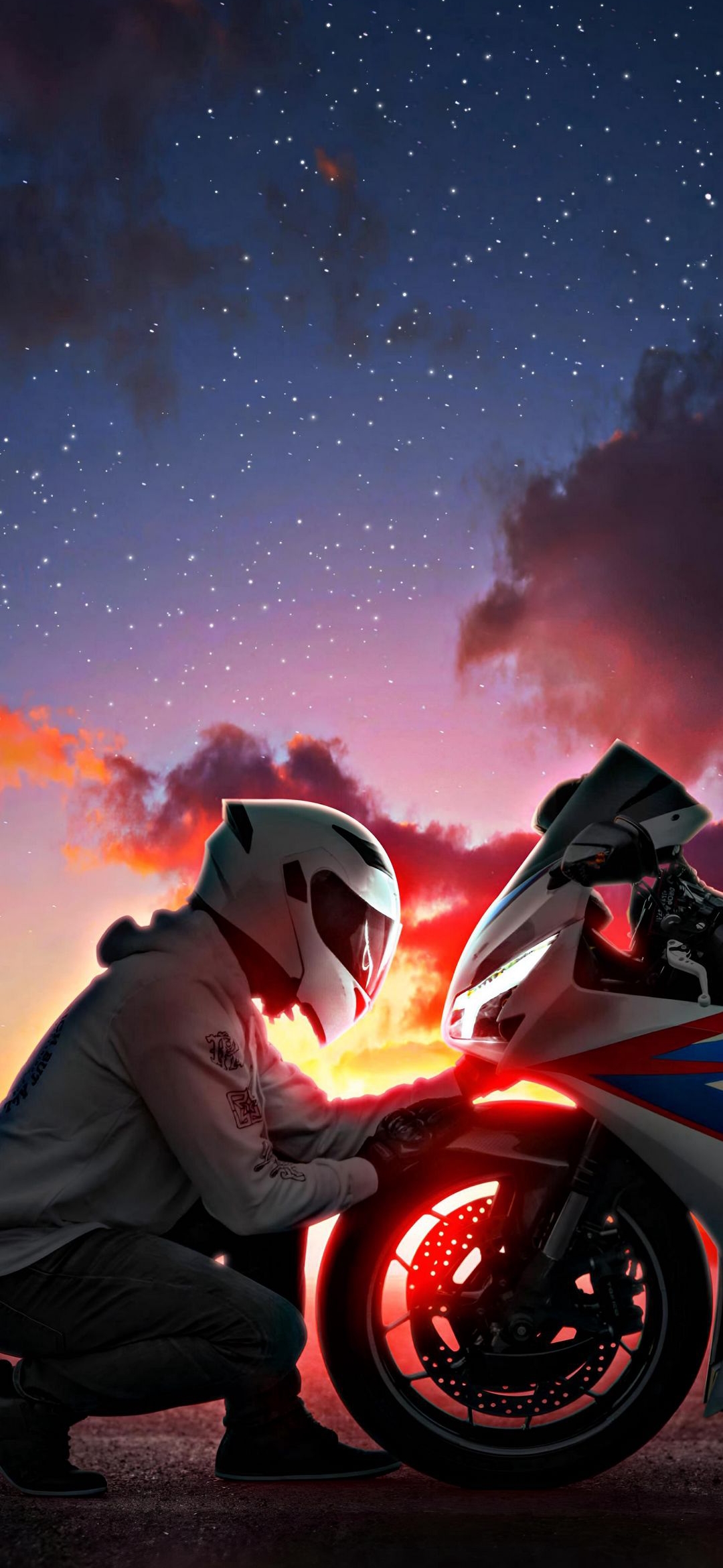 Motorcycle Stargazing - motorcycle wallpaper for OpersCraft