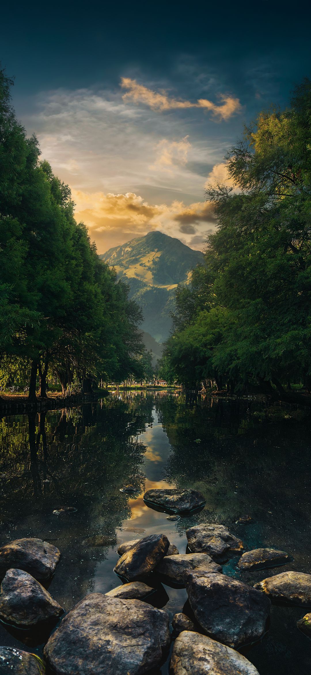 Mountain Lake Reflection - lake wallpaper for OpersCraft