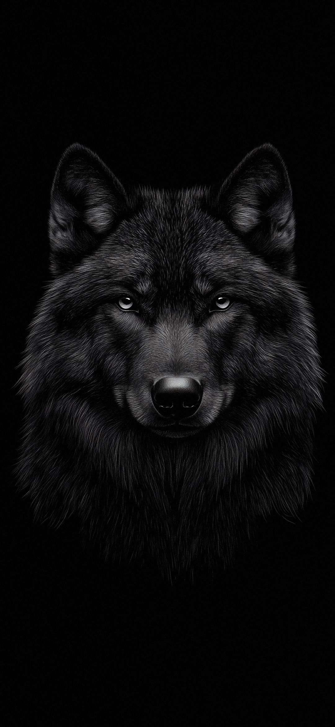 Mysterious Black Wolf - wolf wallpaper for OpersCraft