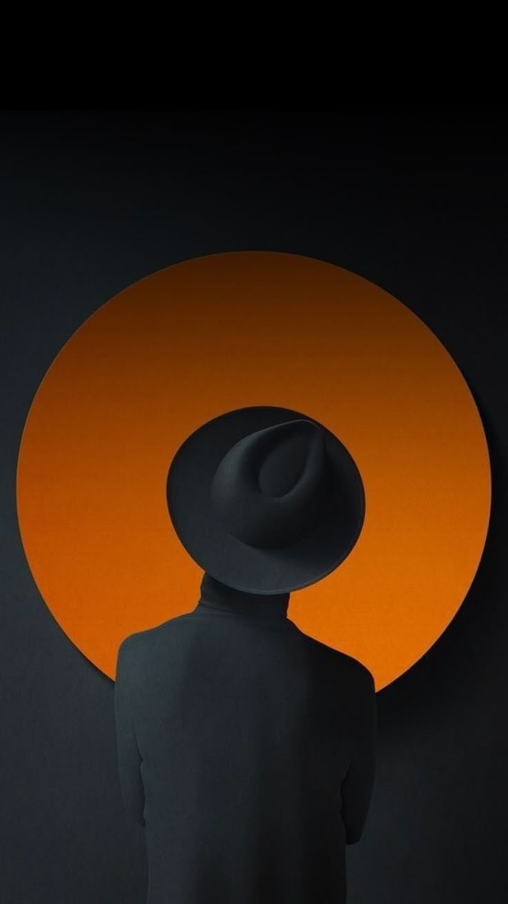 Mysterious Figure Orange Circle - dope wallpaper for OpersCraft