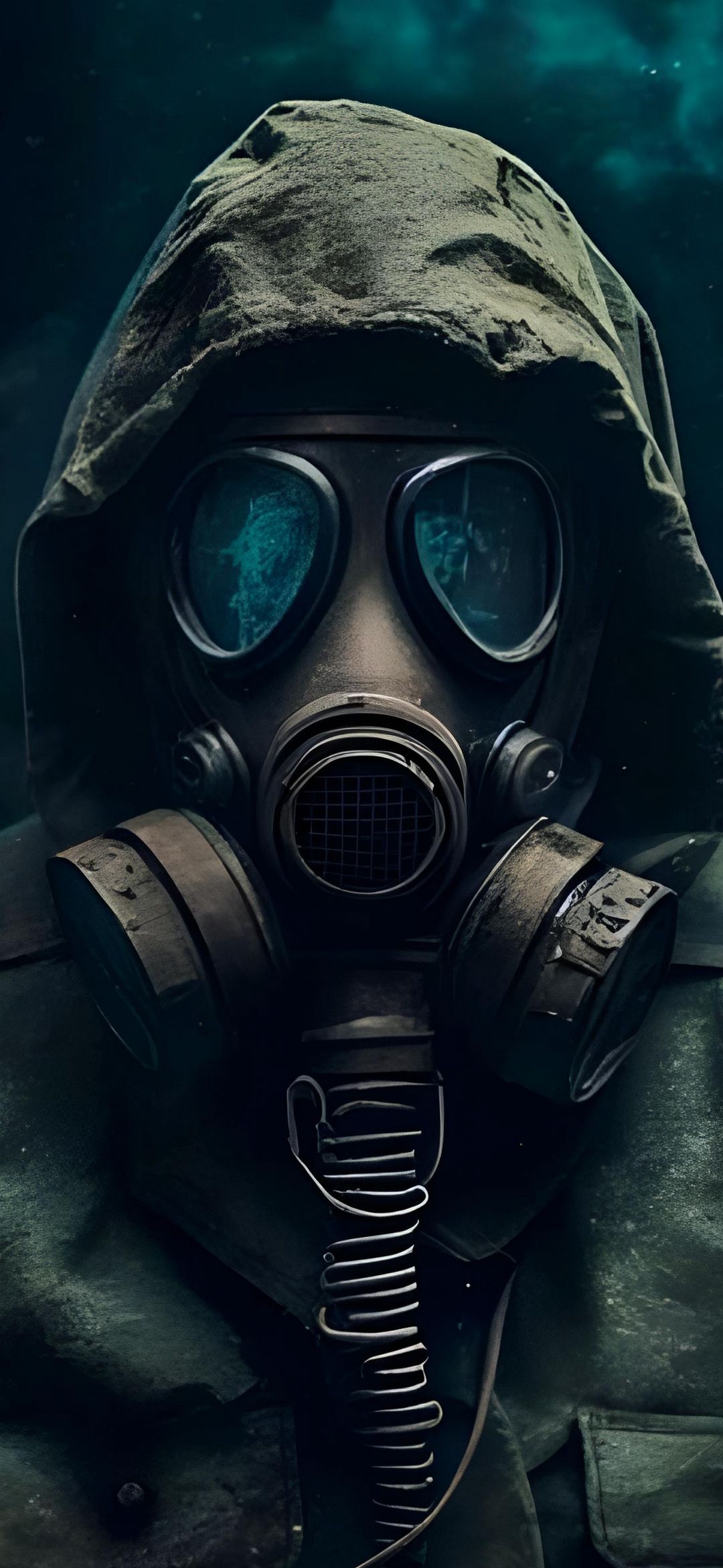 Mysterious Gas Mask Figure - sci-fi wallpaper for OpersCraft