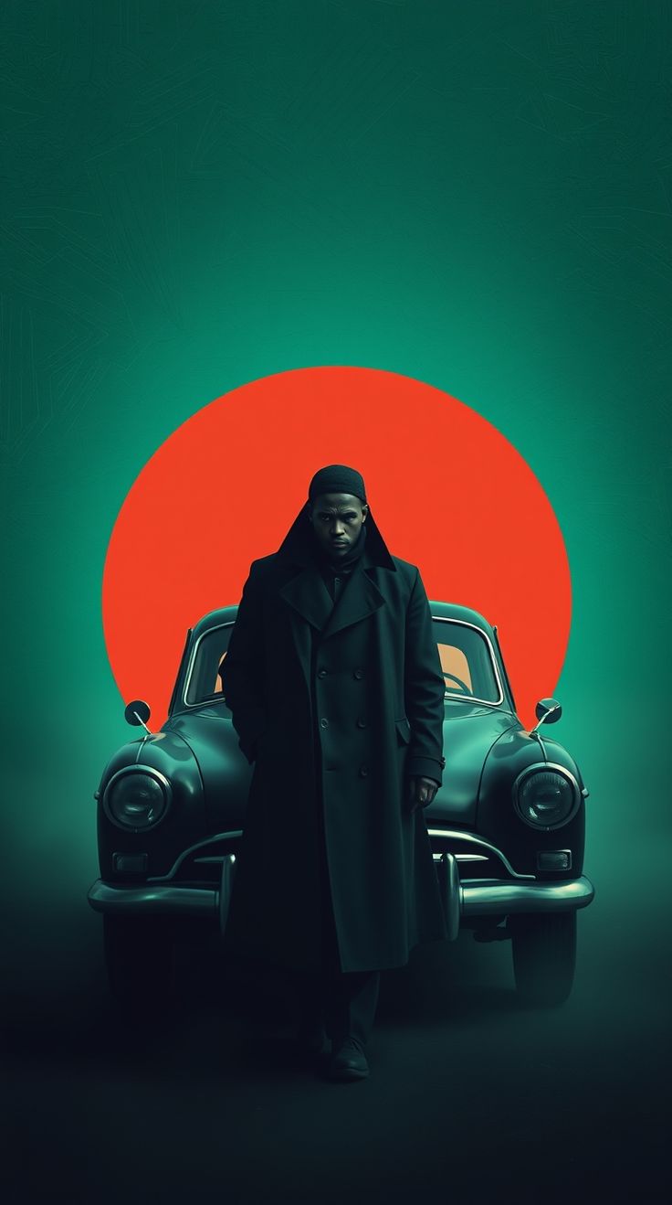 Mysterious Man and Vintage Car - dope wallpaper for OpersCraft