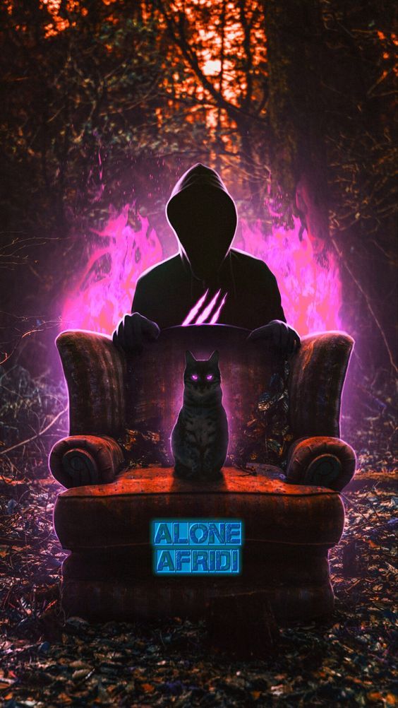 Mystic Cat and Figure - fantasy wallpaper for OpersCraft
