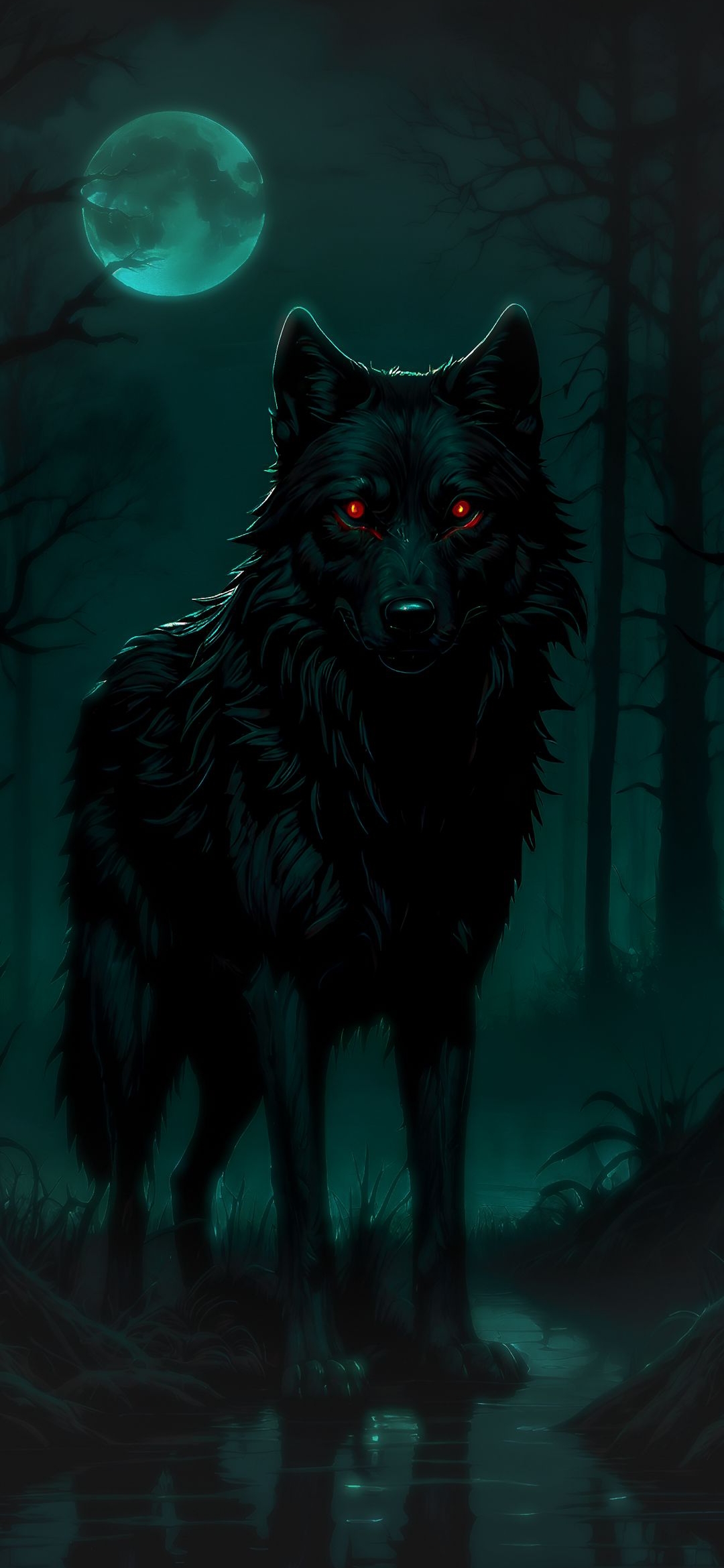 Mystic Wolf Moonlit Forest - wolf wallpaper for OpersCraft