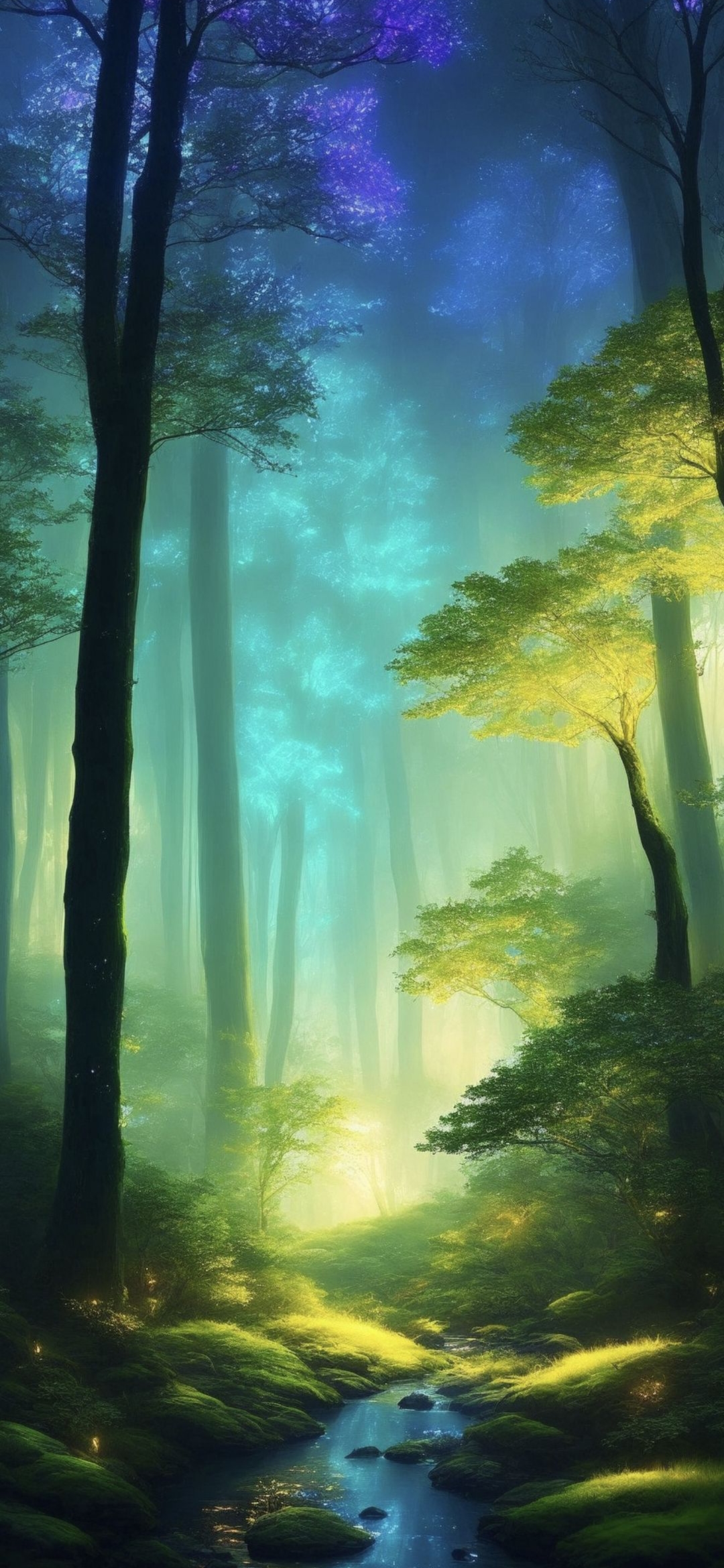 Mystical Forest Stream - forest wallpaper for OpersCraft