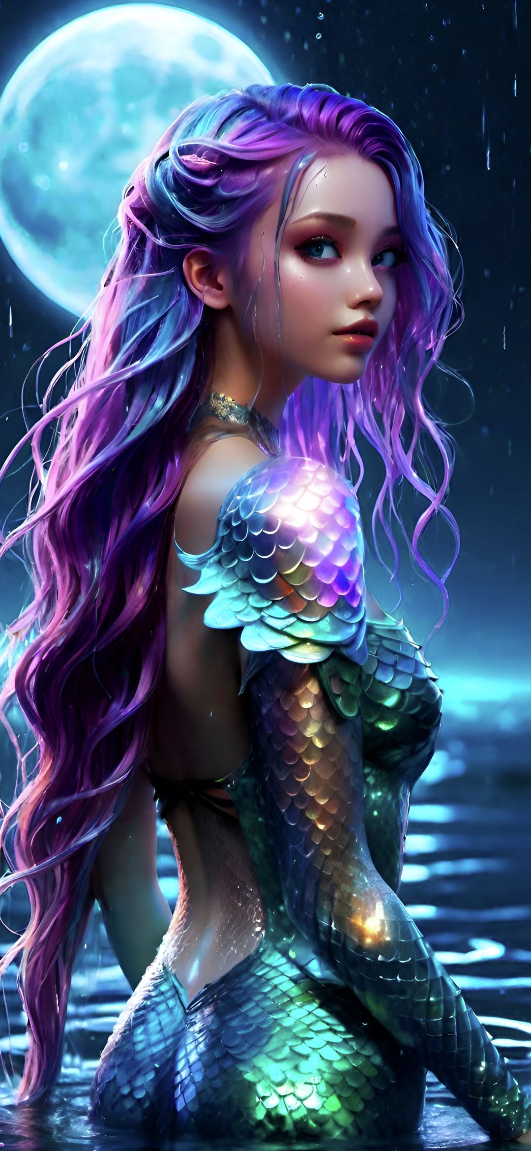 Mystical Mermaid Moonlight - random wallpaper for OpersCraft