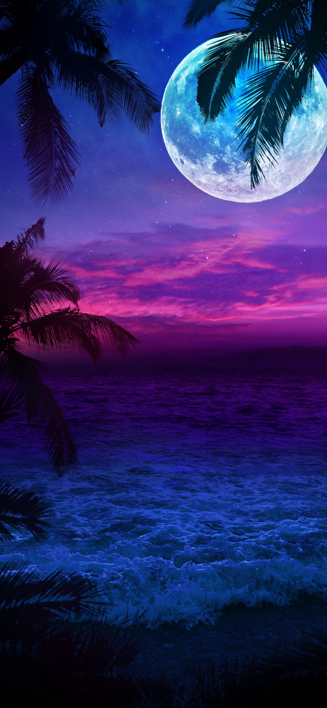 Mystical Moonlight Beach - beach wallpaper for OpersCraft