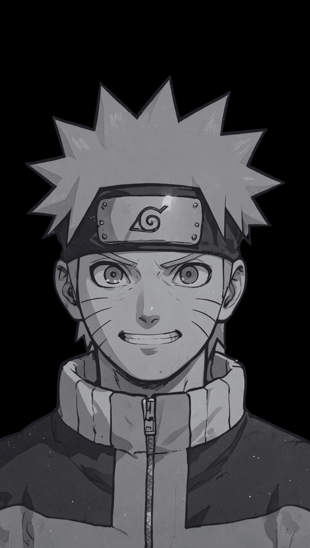 Naruto Grayscale Portrait - naruto wallpaper for OpersCraft