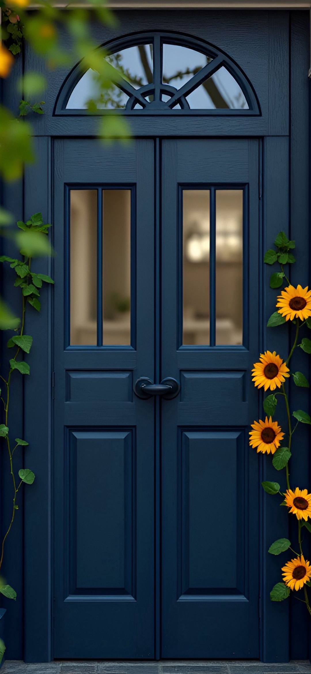 Navy Door Sunflowers - flowers wallpaper for OpersCraft