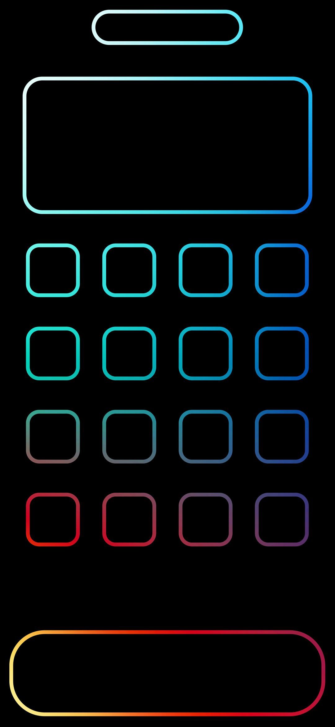 Neon App Grid - minimal wallpaper for OpersCraft
