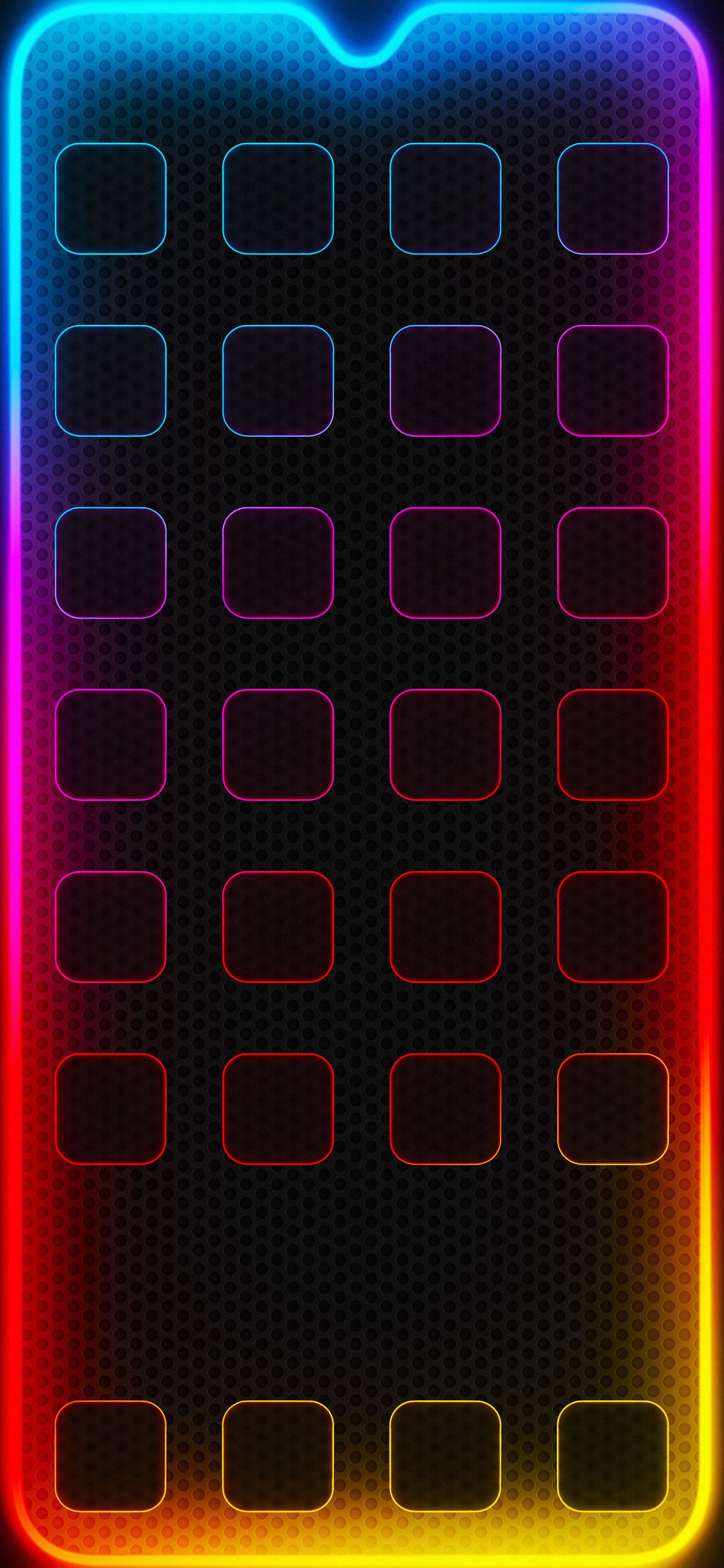 Neon App Grid - abstract wallpaper for OpersCraft