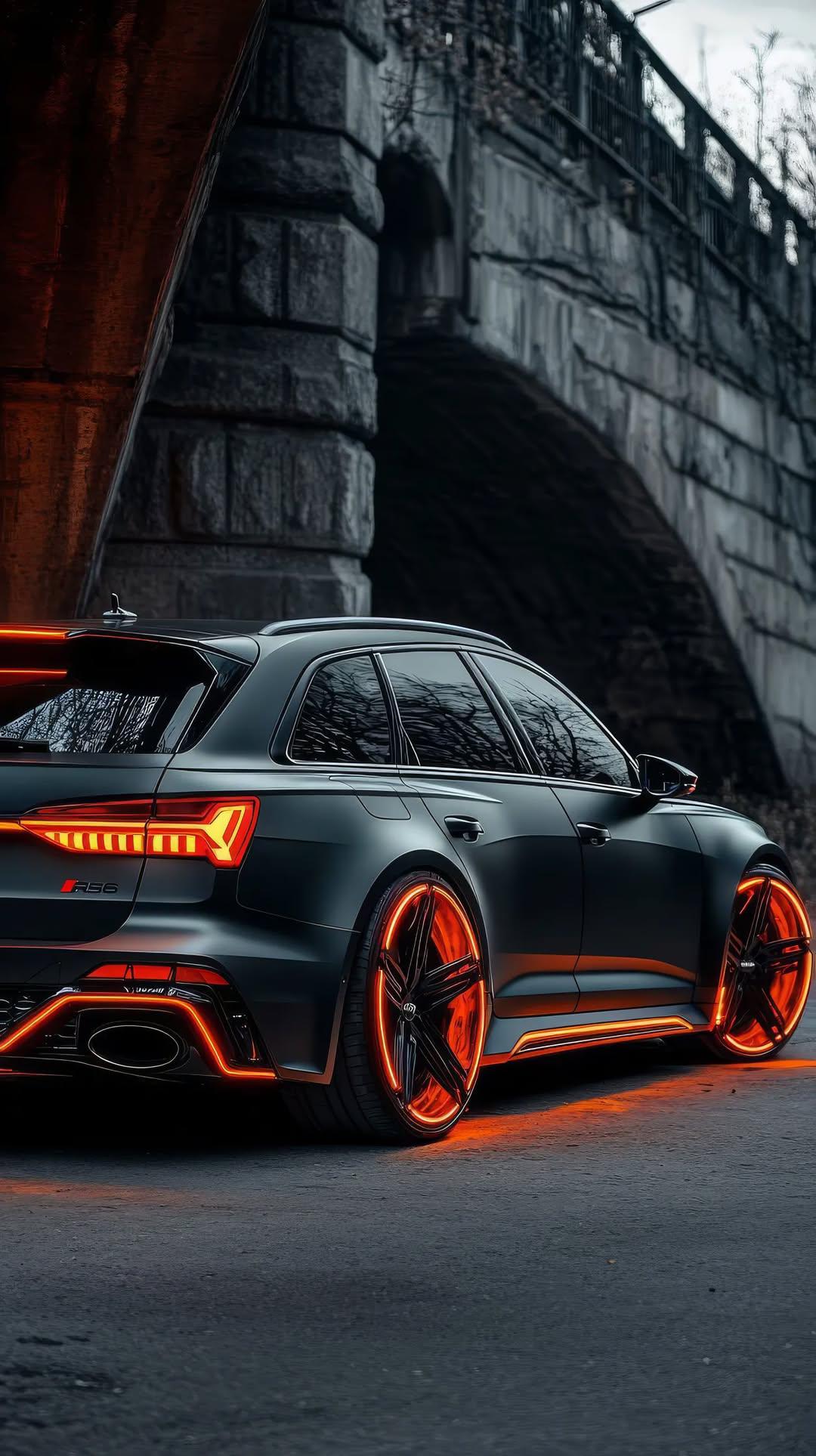 Neon Audi RS6 Avant - audi wallpaper for OpersCraft