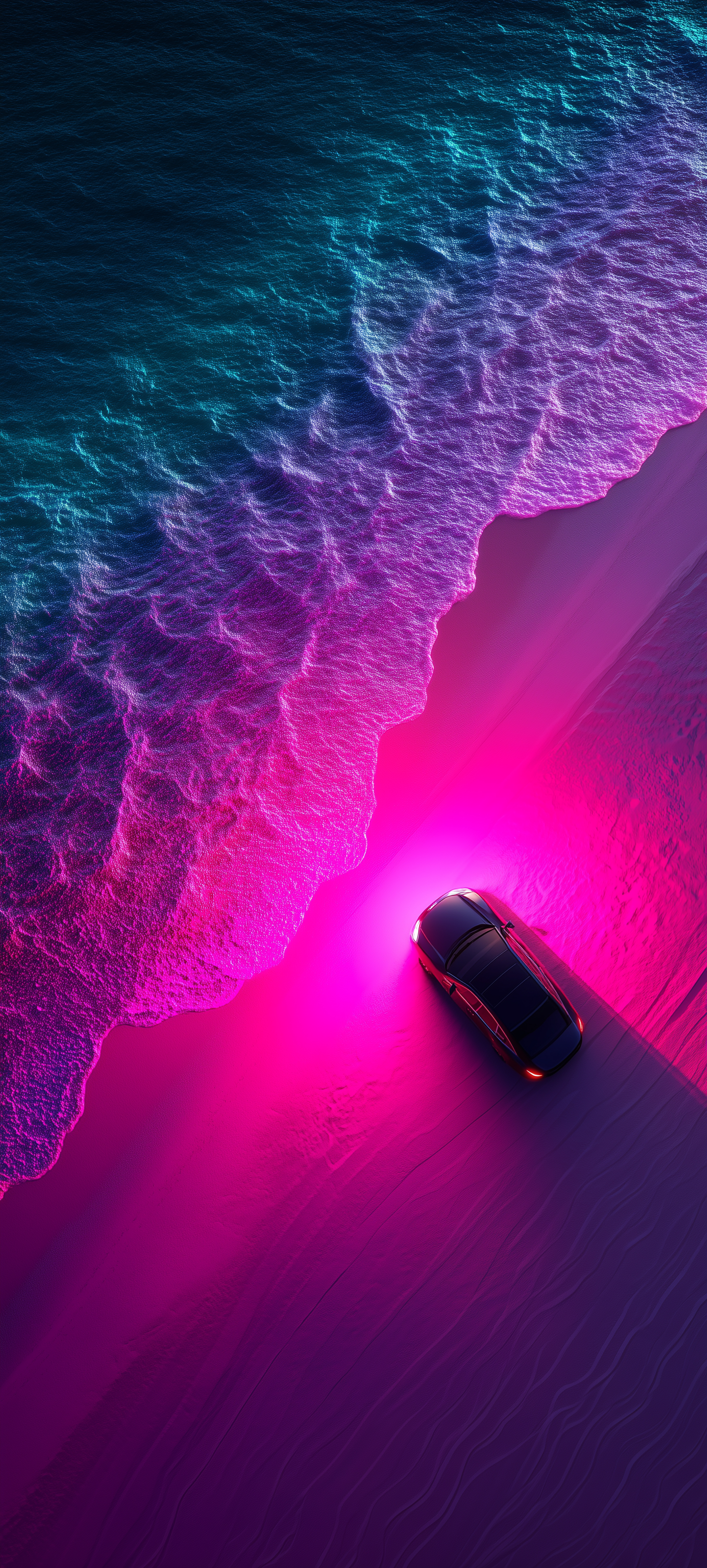 Neon Beach Car - beach wallpaper for OpersCraft