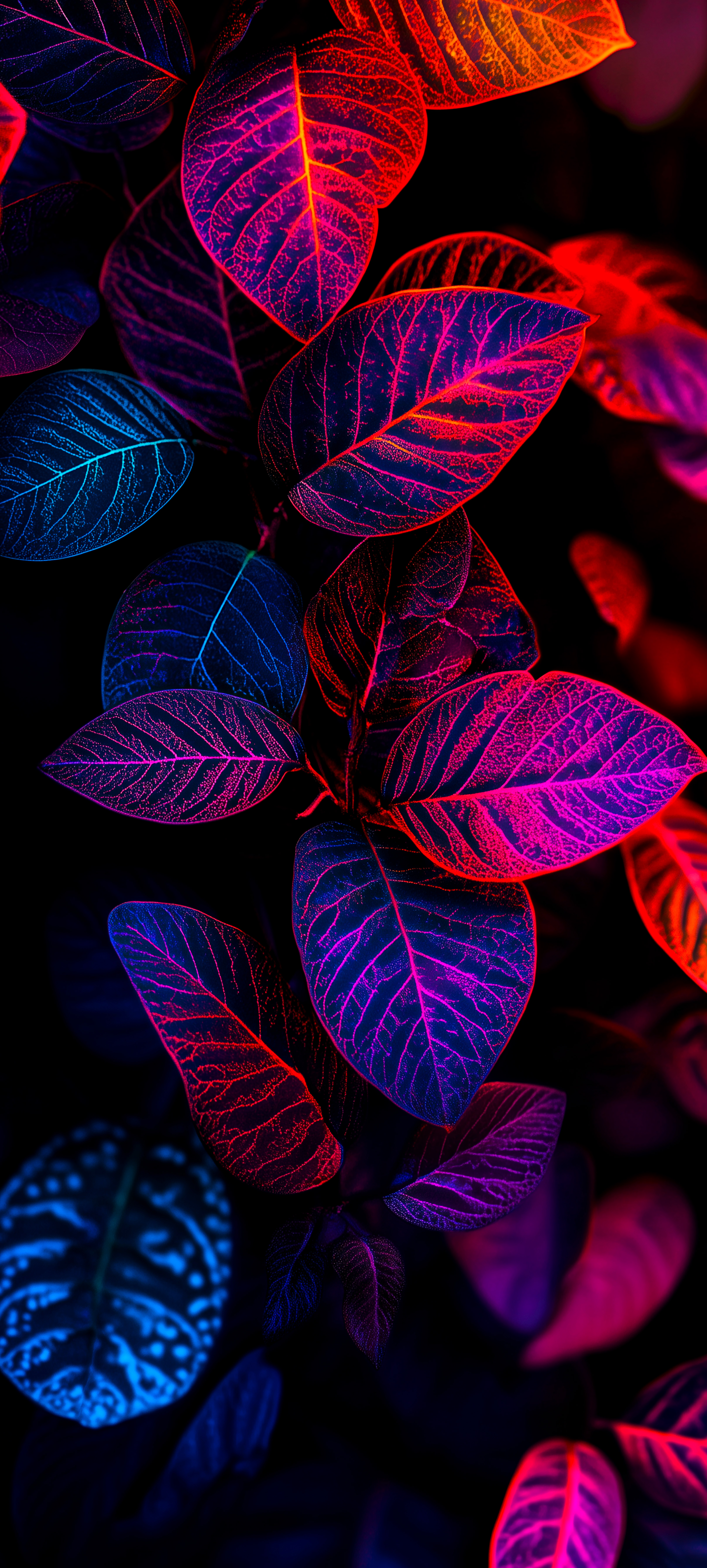 Neon Botanical Leaves - botanical wallpaper for OpersCraft