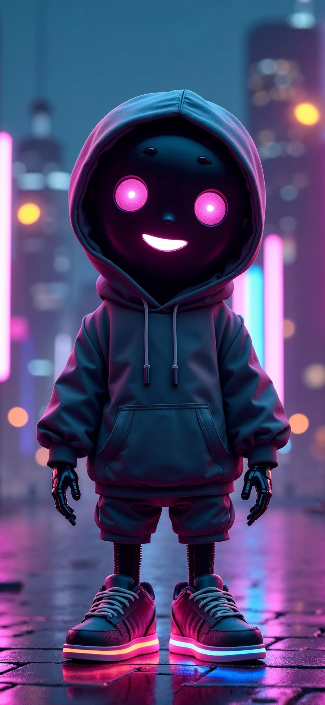 Neon Cyberpunk Character - dope wallpaper for OpersCraft