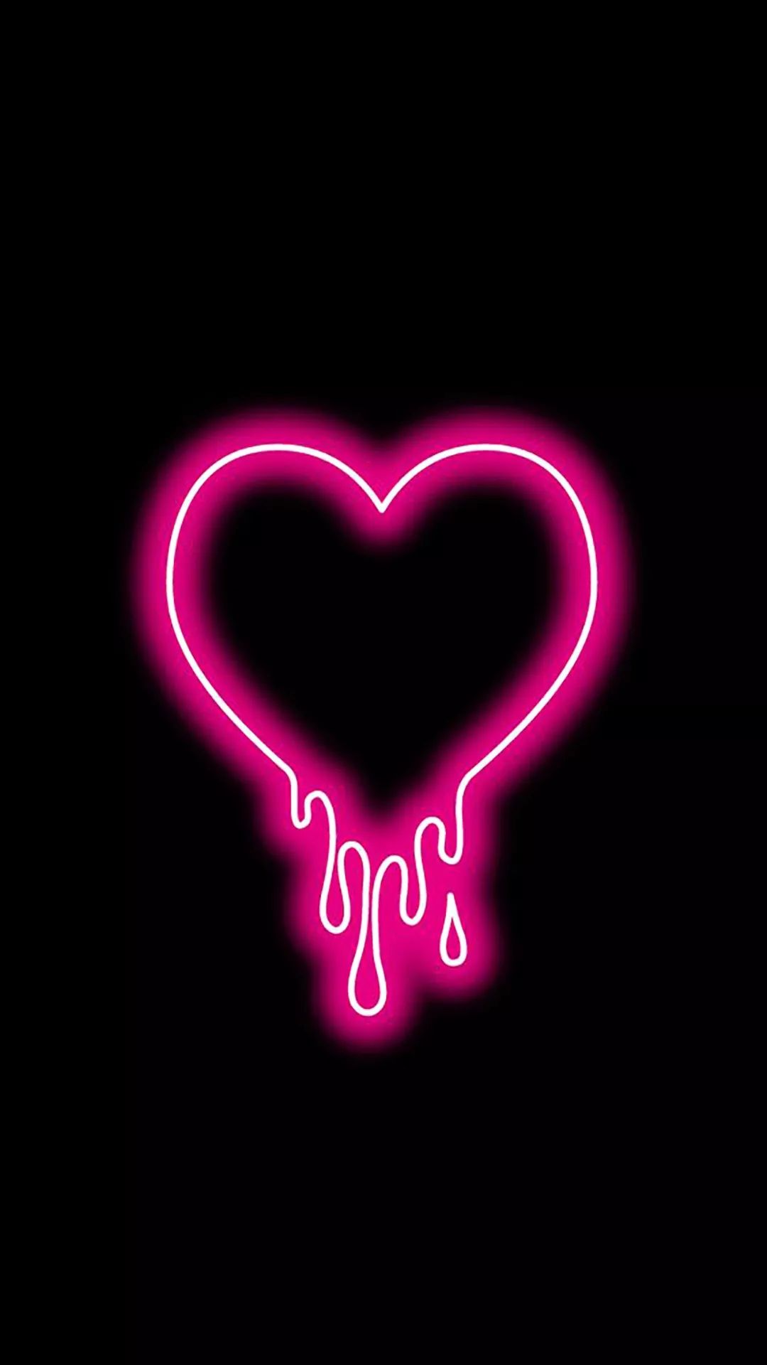 Neon Dripping Heart - neon wallpaper for OpersCraft