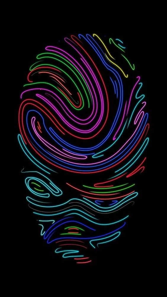 Neon Fingerprint Abstract - abstract wallpaper for OpersCraft