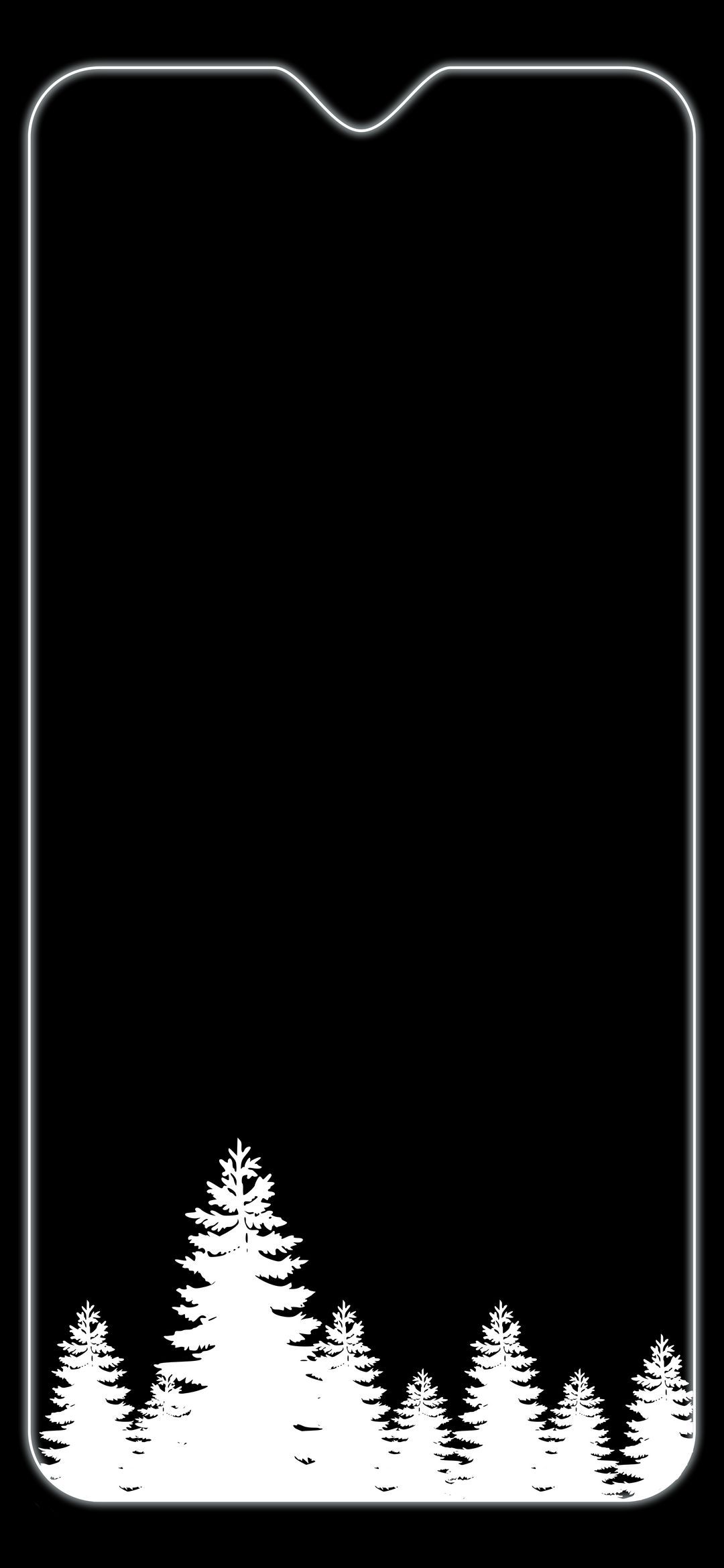 Neon Forest Phone Border - minimal wallpaper for OpersCraft