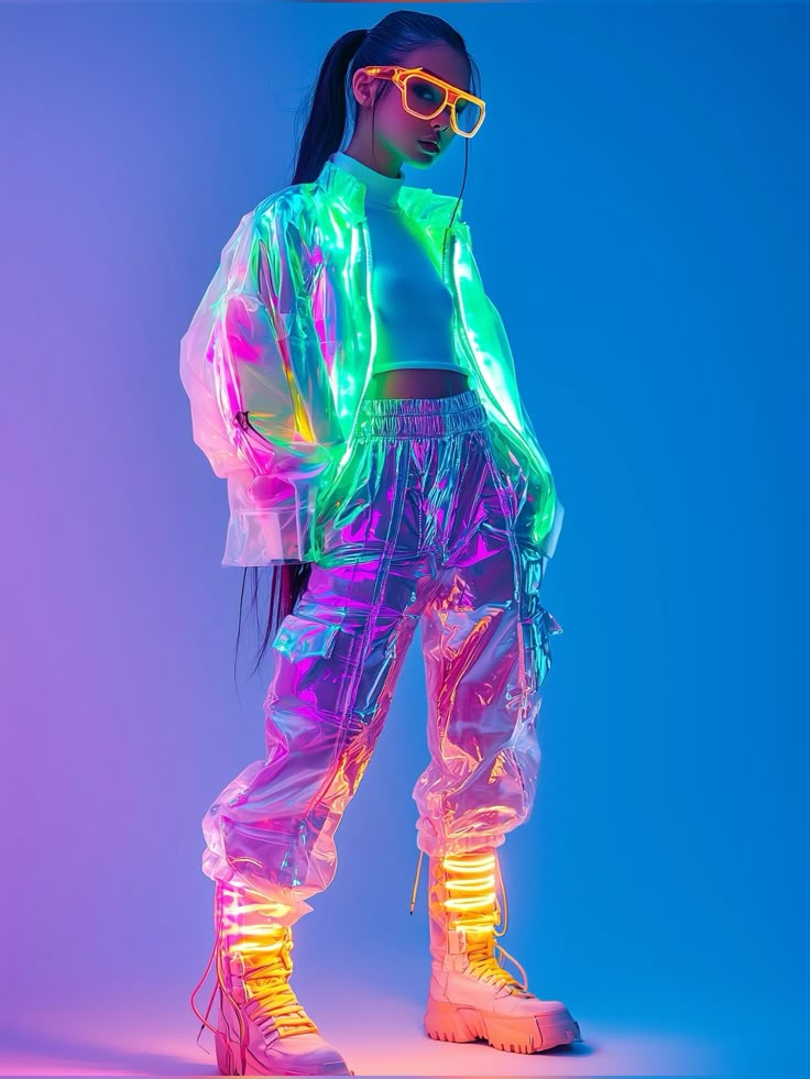 Neon Futuristic Fashion Model - neon wallpaper for OpersCraft